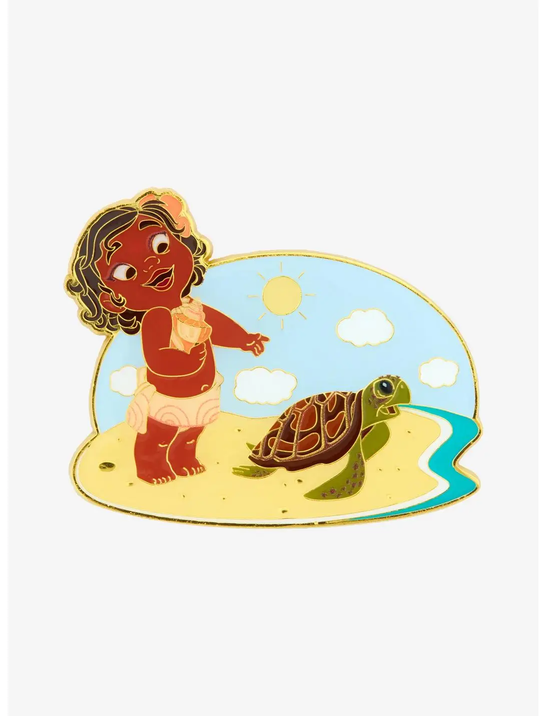 Loungefly Disney Moana Baby Moana & Turtle Enamel Pin — BoxLunch Exclusive