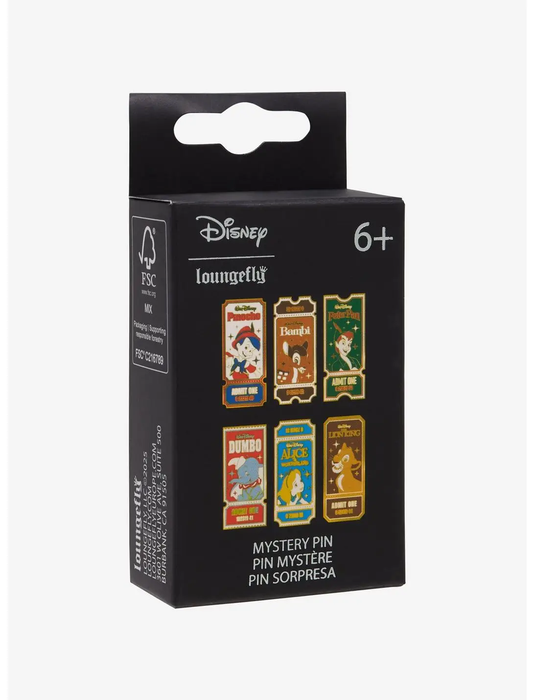 Loungefly Disney Movie Tickets Blind Box Enamel Pin - BoxLunch Exclusive