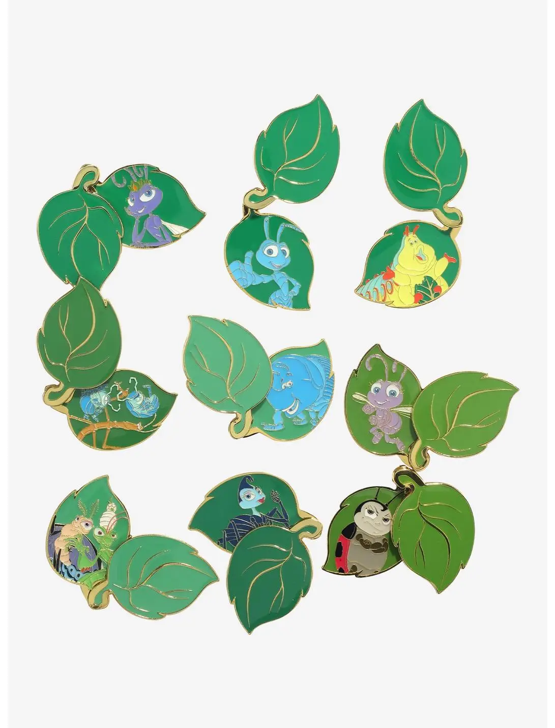 Loungefly Disney Pixar A Bug's Life Character Leaf Sliding Blind Box Enamel Pin - BoxLunch Exclusive