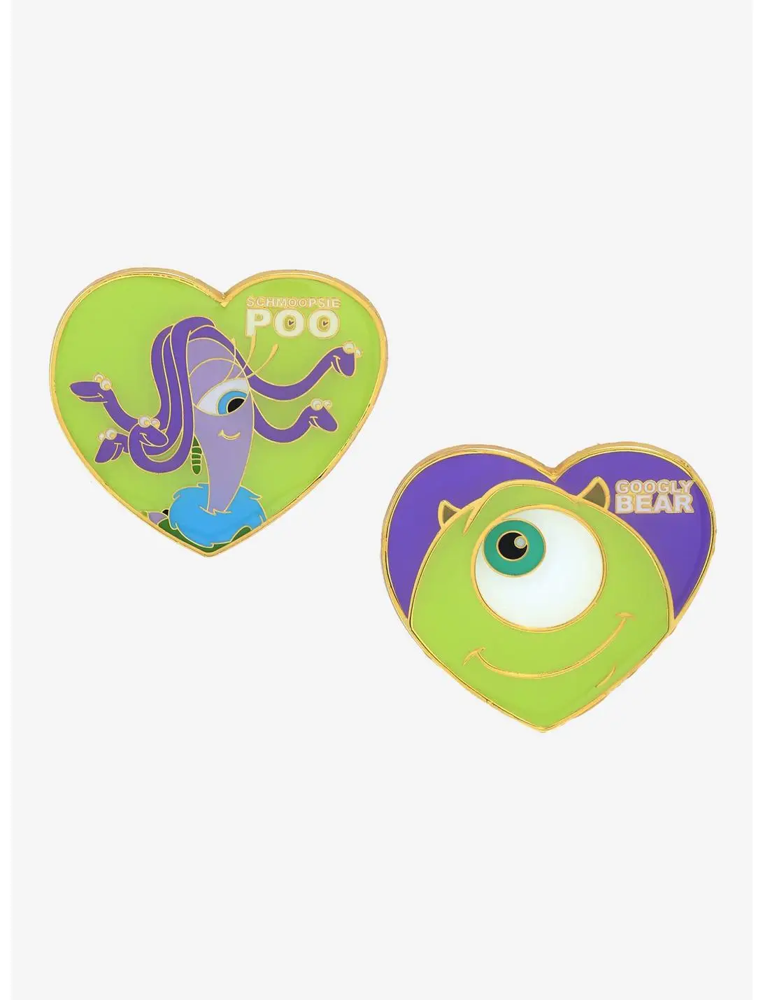 Loungefly Disney Pixar Monsters, Inc. Mike & Celia Pet Names Enamel Pin Set - BoxLunch Exclusive