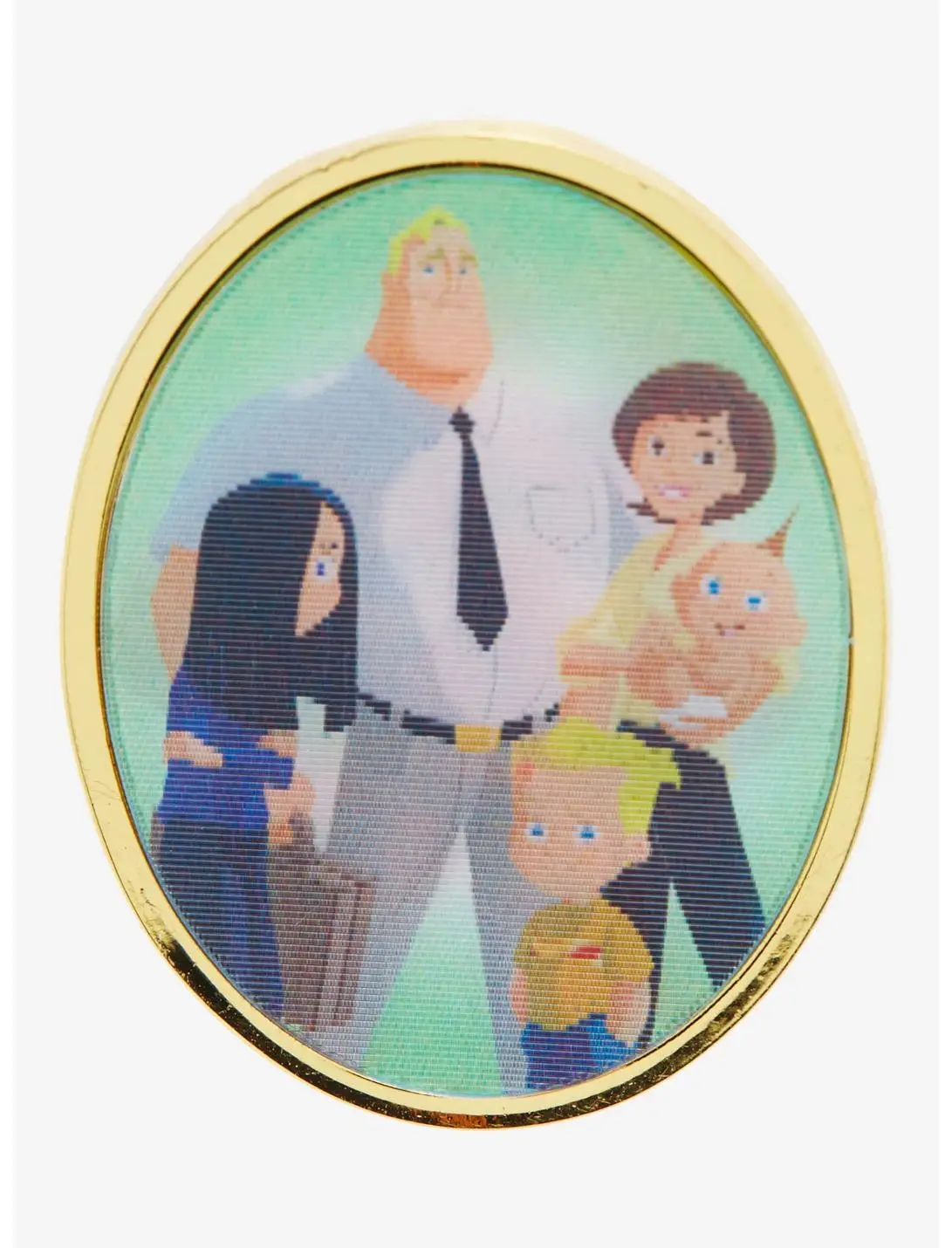 Loungefly Disney Pixar The Incredibles Lenticular Family Portrait Enamel Pin - BoxLunch Exclusive