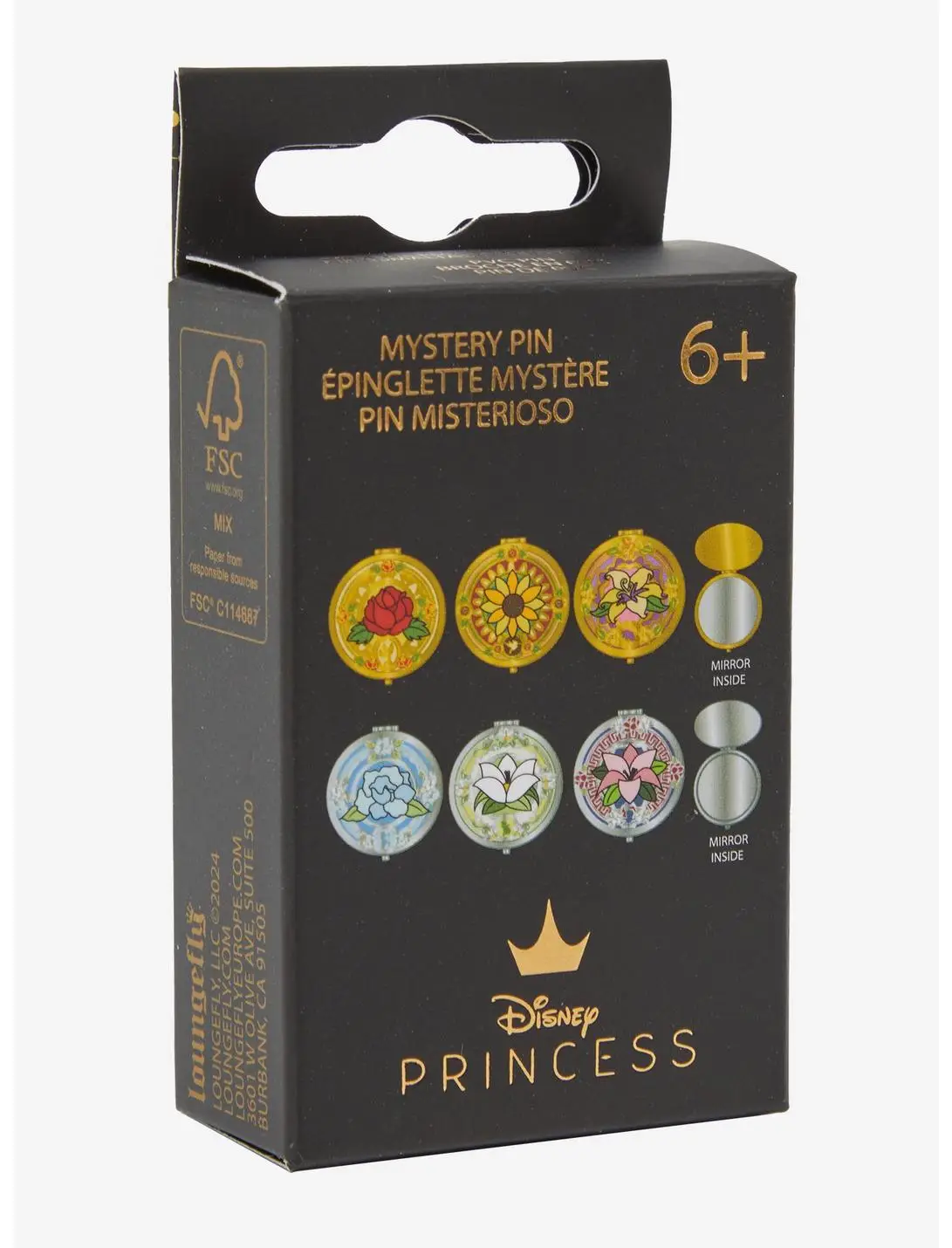 Loungefly Disney Princess Compact Mirror Blind Box Enamel Pin - BoxLunch Exclusive