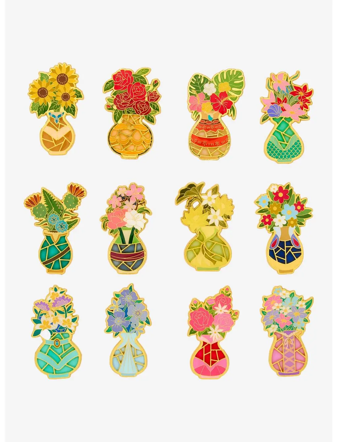 Loungefly Disney Princess Flower Vase Stained Glass Blind Box Enamel Pin — BoxLunch Exclusive