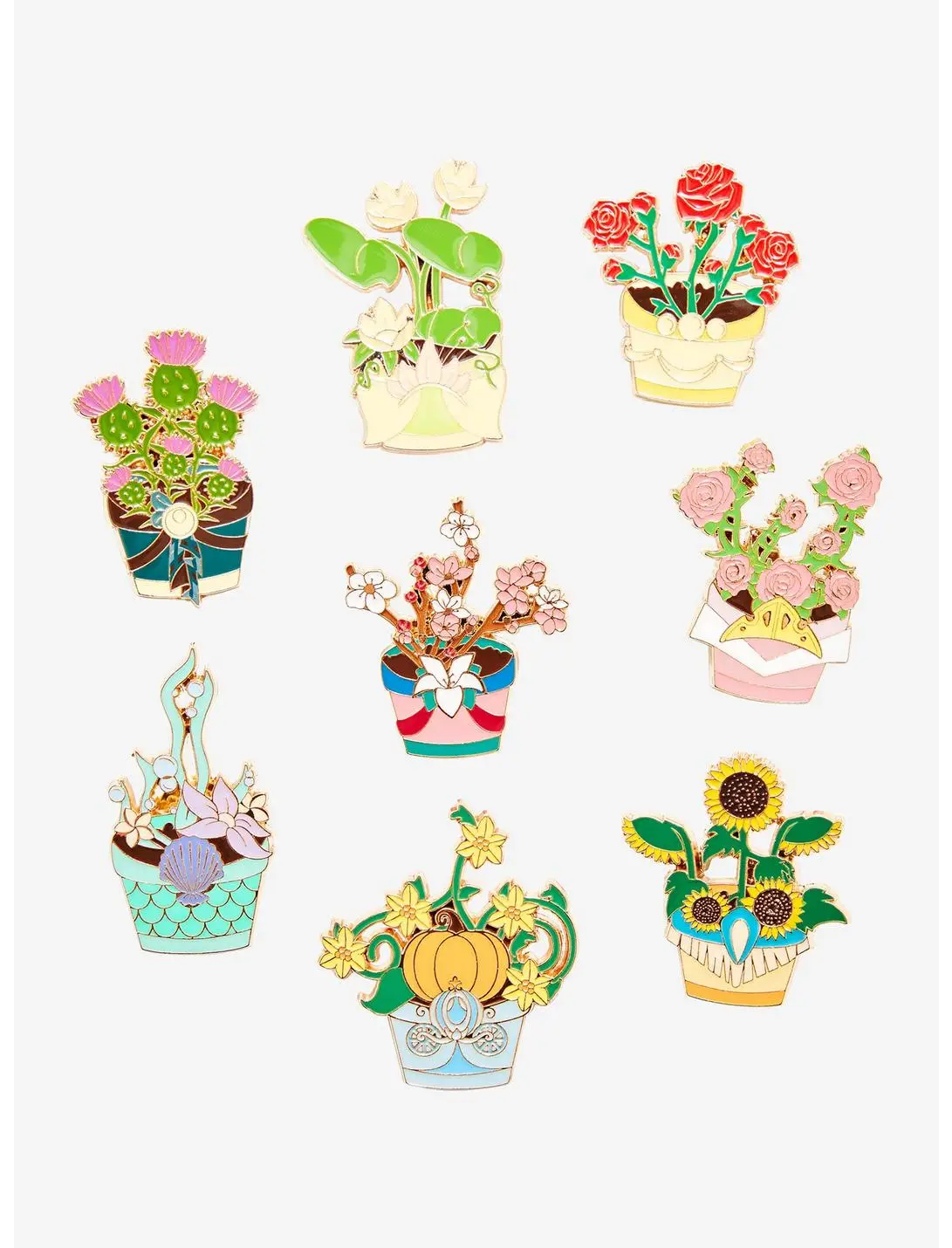 Loungefly Disney Princess Potted Plant Blind Box Enamel Pin - BoxLunch Exclusive