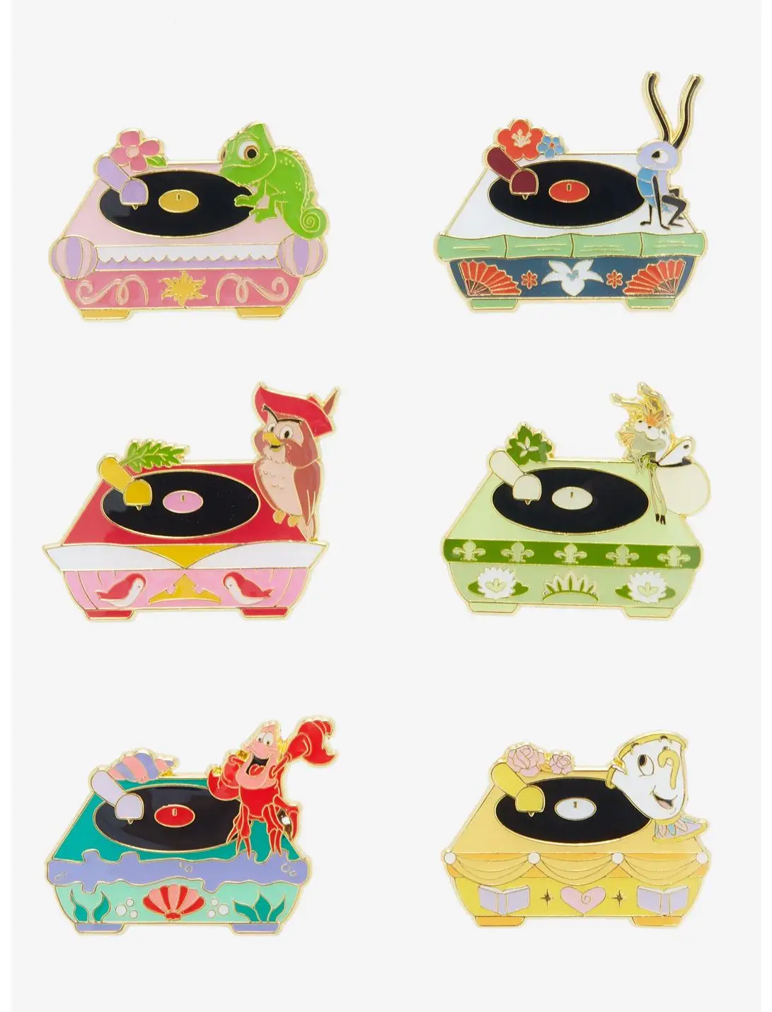 Loungefly Disney Princess Sidekick Record Player Blind Box Enamel Pin - BoxLunch Exclusive