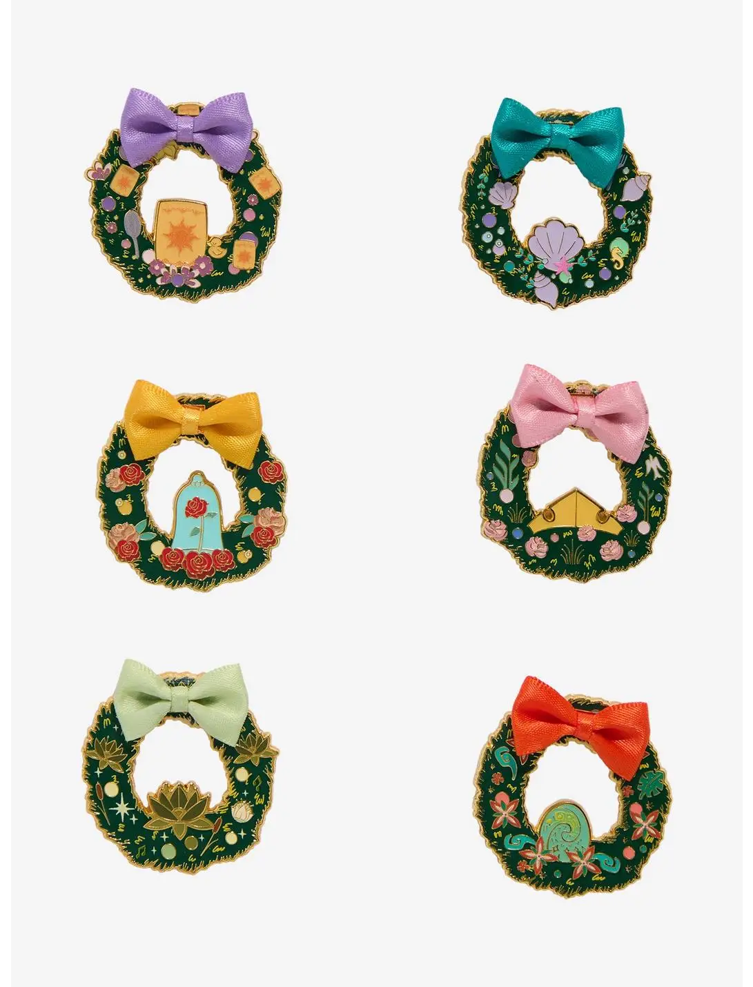 Loungefly Disney Princess Wreaths 3D Bow Blind Box Enamel Pin — BoxLunch Exclusive