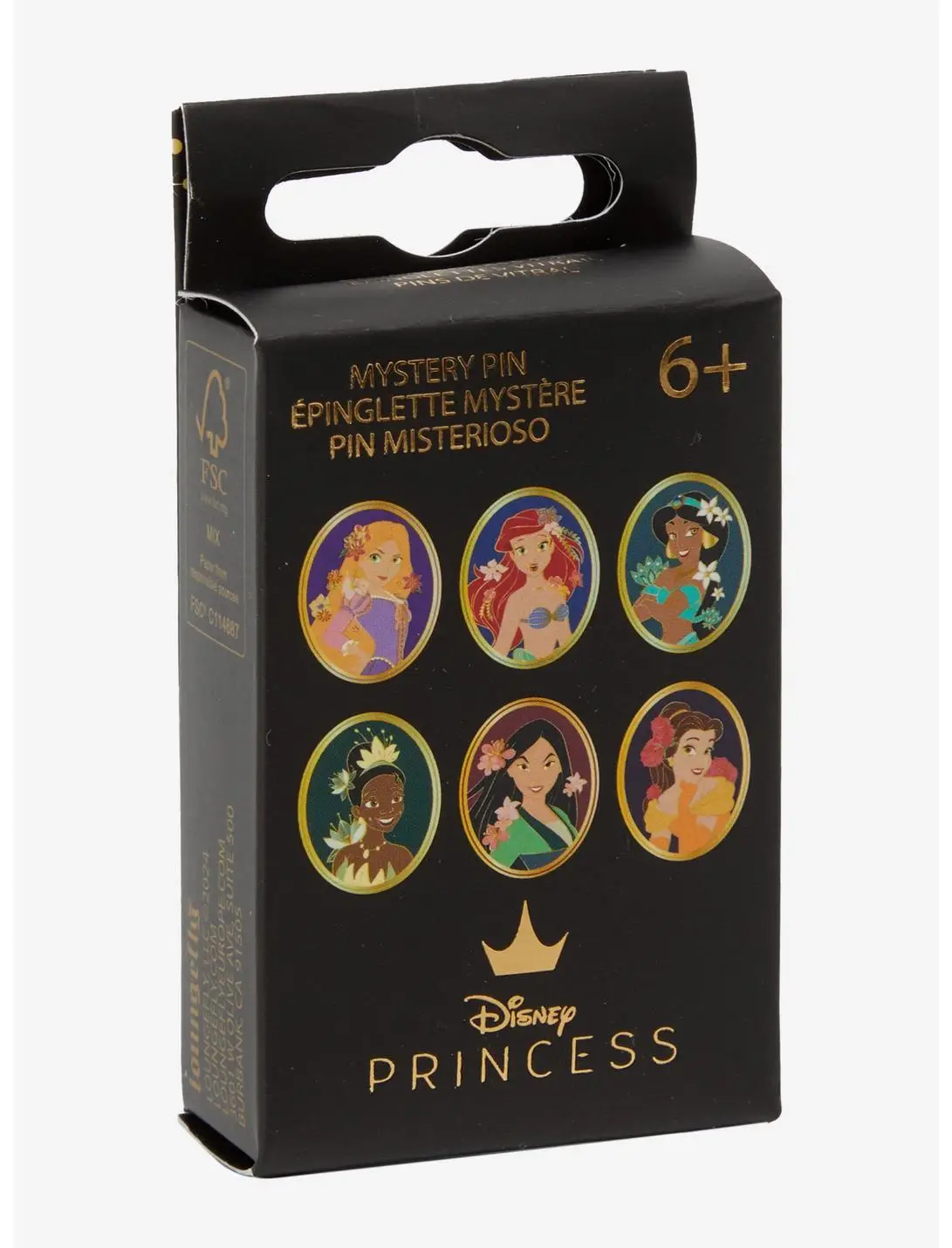 Loungefly Disney Princesses Floral Portraits Blind Box Enamel Pin - BoxLunch Exclusive