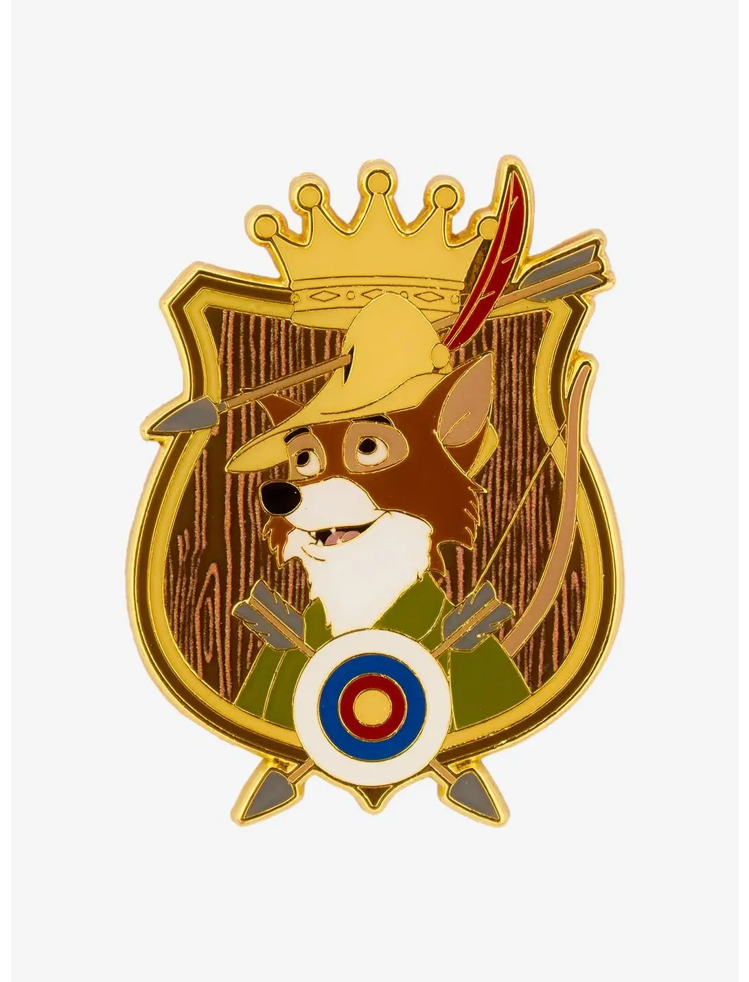 Loungefly Disney Robin Hood Crown Crest Enamel Pin — BoxLunch Exclusive