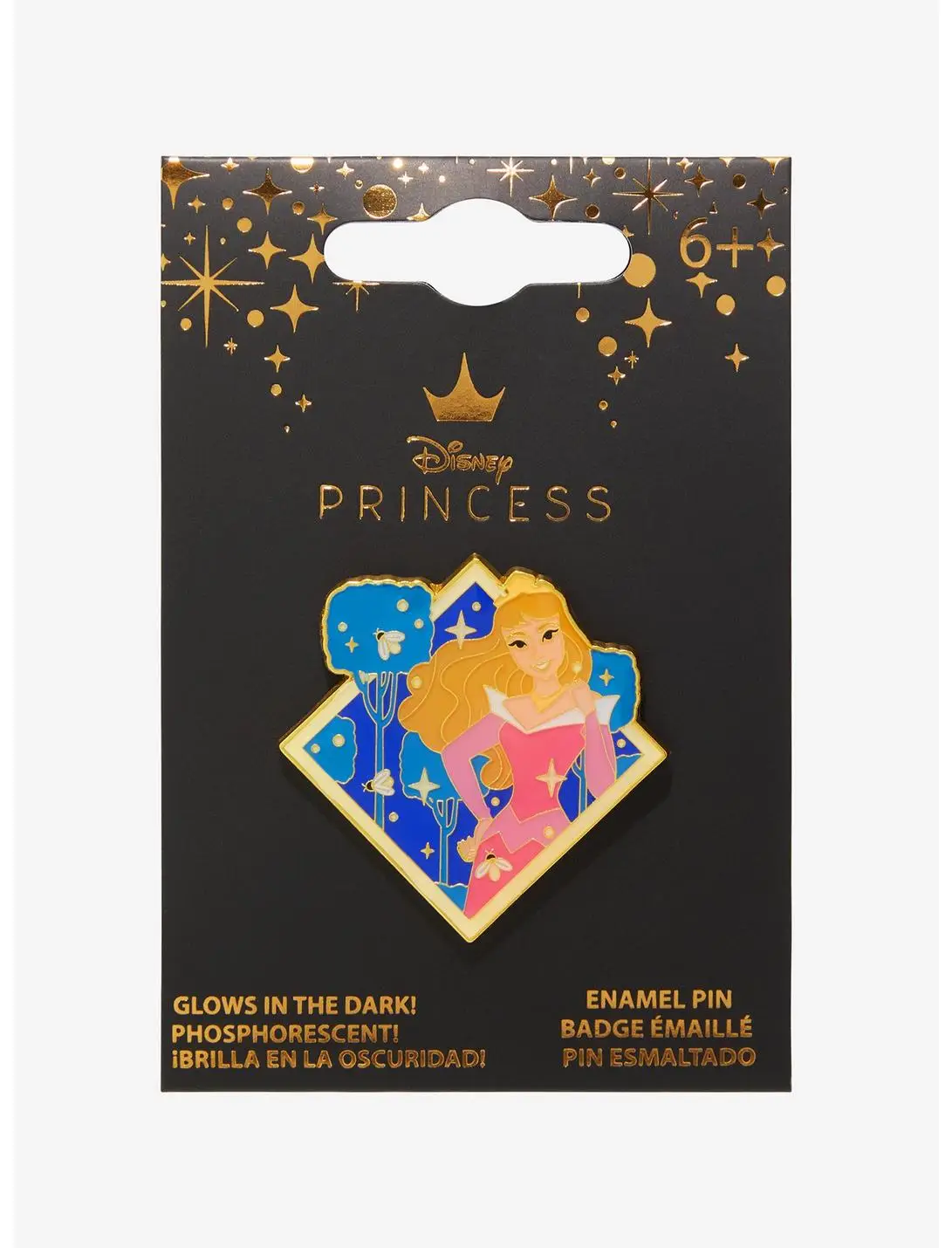 Loungefly Disney Sleeping Beauty Aurora Frame Glow-in-the-Dark Enamel Pin