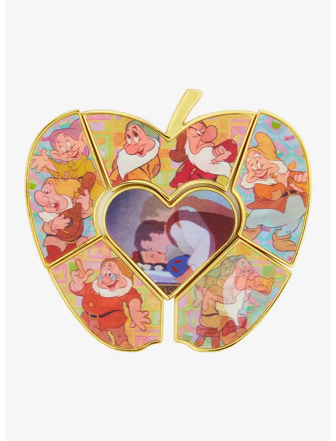 Loungefly Disney Snow White and the Seven Dwarfs Apple Puzzle Blind Box Lenticular Enamel Pin - BoxLunch Exclusive