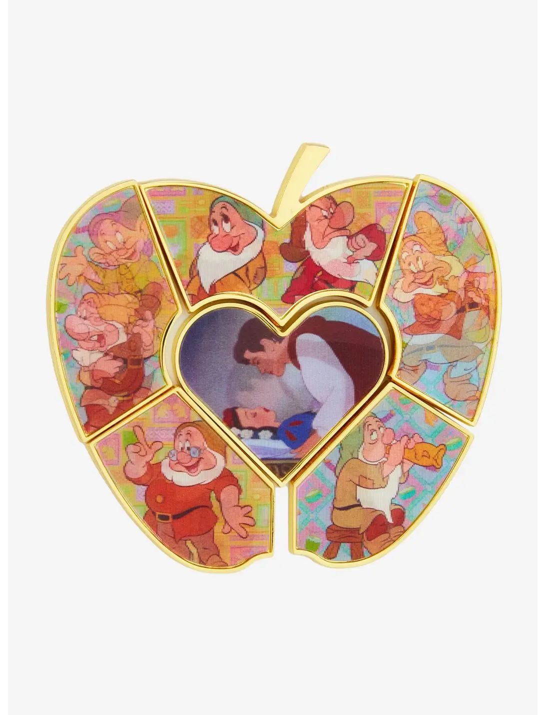 Loungefly Disney Snow White and the Seven Dwarfs Apple Puzzle Blind Box Lenticular Enamel Pin - BoxLunch Exclusive
