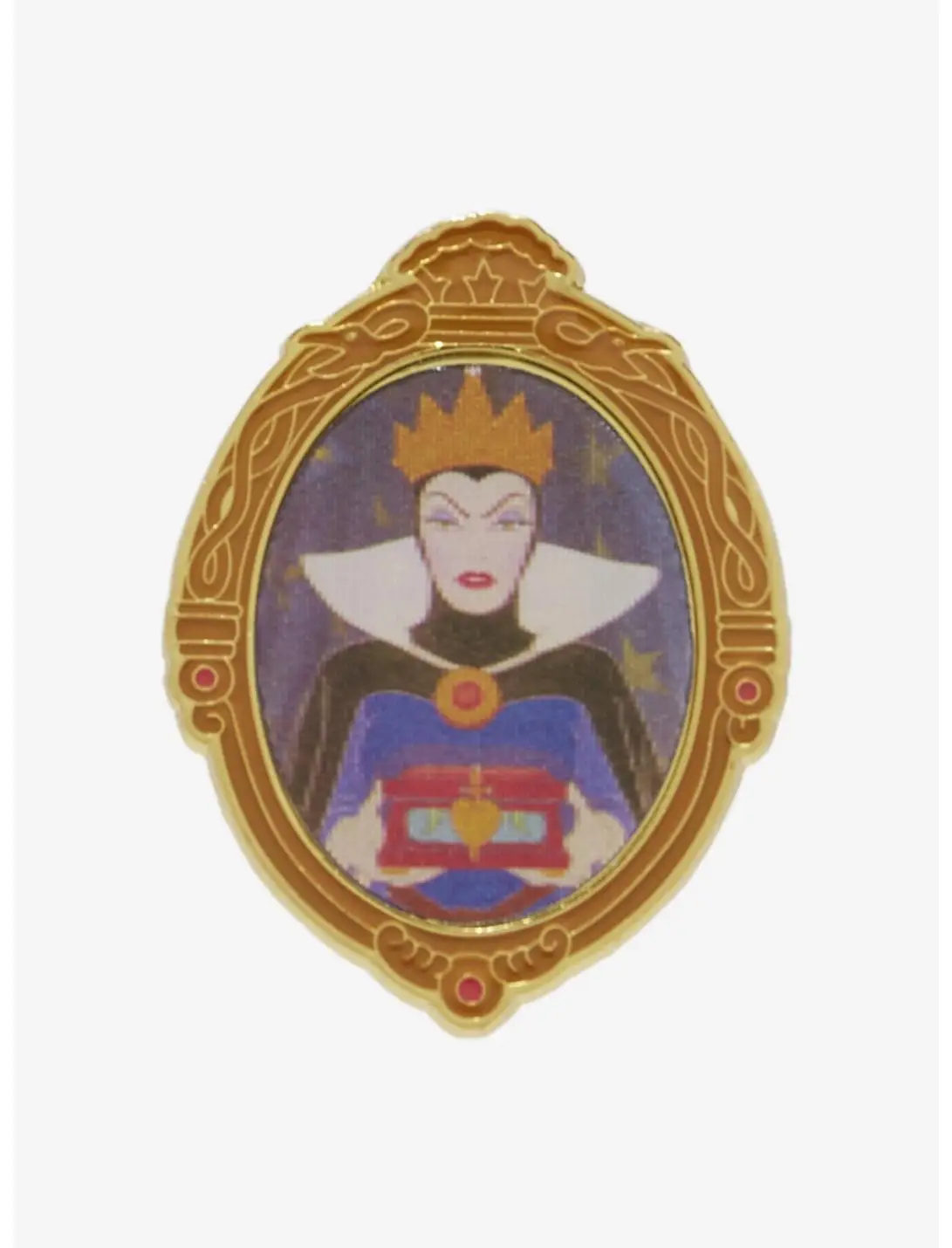 Loungefly Disney Snow White and the Seven Dwarfs Evil Queen Lenticular Portrait Enamel Pin