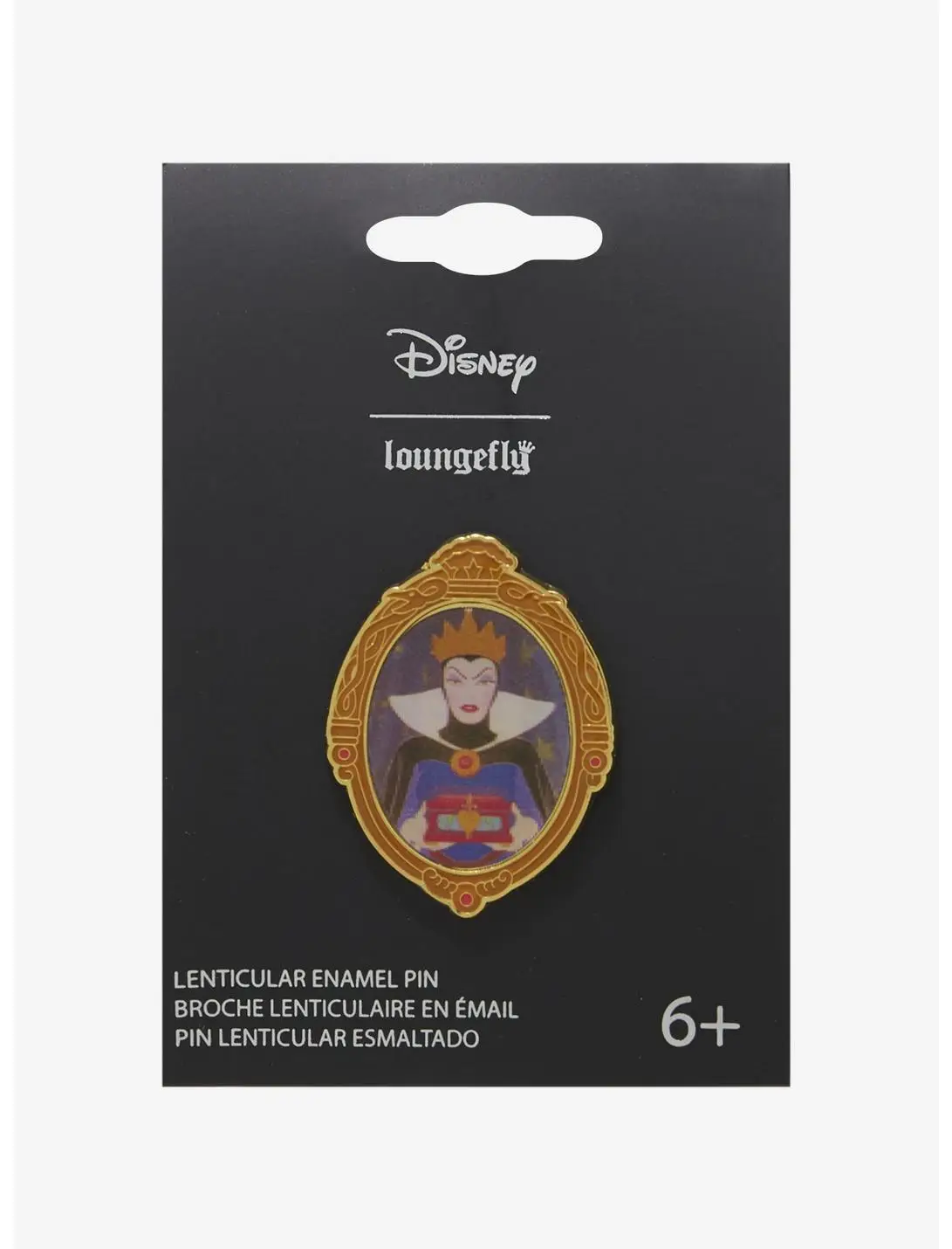 Loungefly Disney Snow White and the Seven Dwarfs Evil Queen Lenticular Portrait Enamel Pin