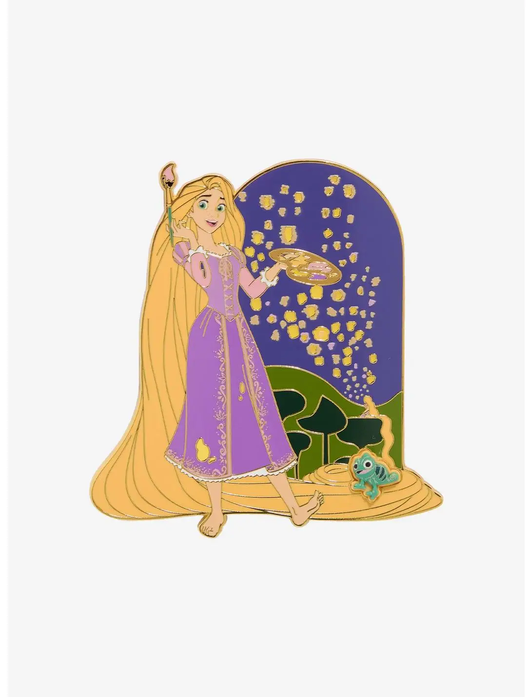 Loungefly Disney Tangled Rapunzel Lantern Glow-in-the-Dark Limited Edition Enamel Pin — BoxLunch Exclusive