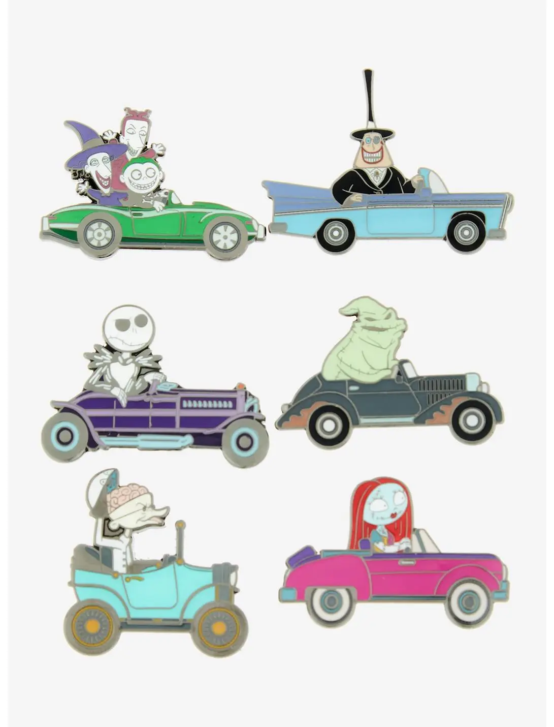 Loungefly Disney the Nightmare Before Christmas 30th Anniversary Retro Cars Blind Box Enamel Pin - BoxLunch Exclusive
