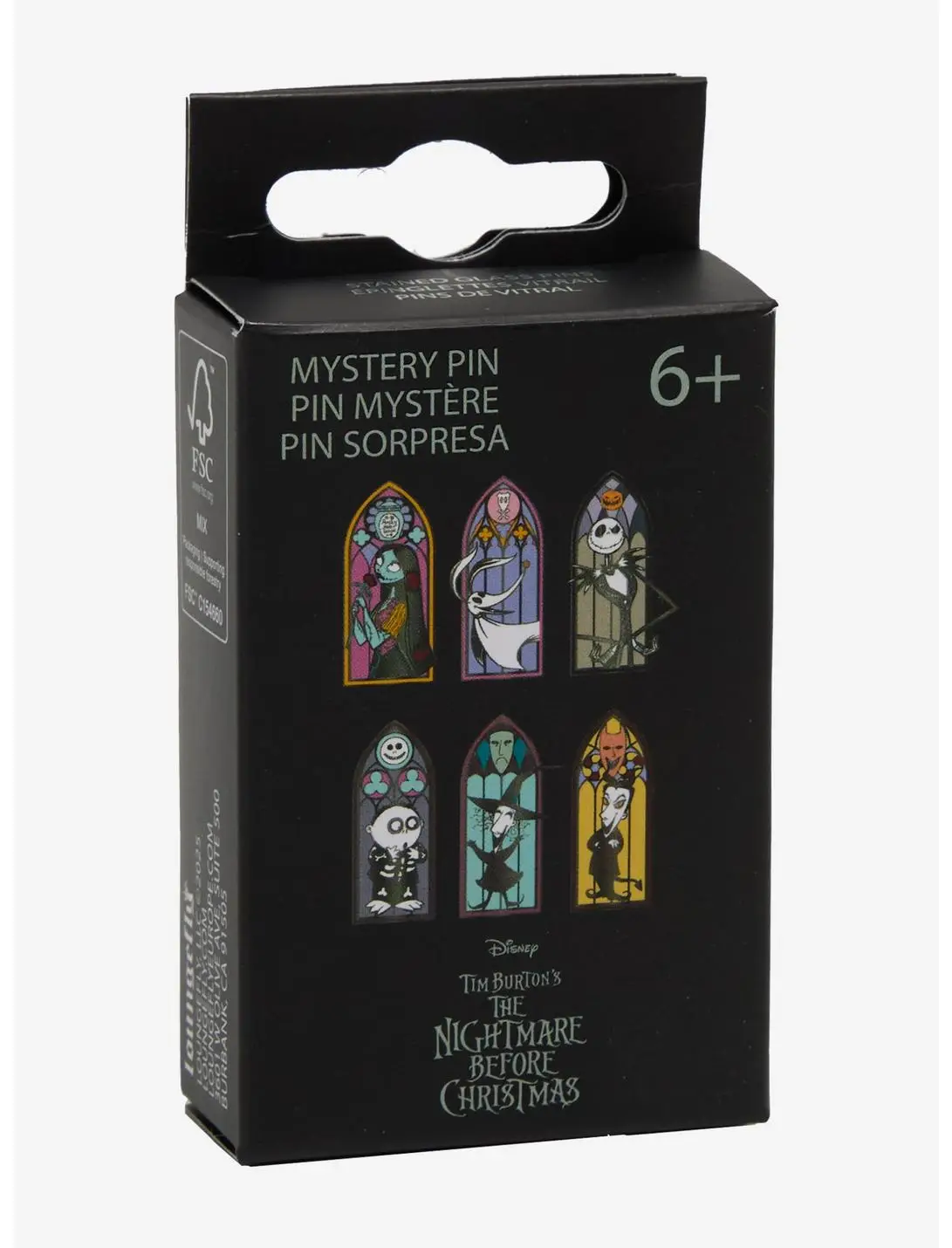 Loungefly Disney The Nightmare Before Christmas Characters Stained Glass Window Blind Box Enamel Pin - BoxLunch Exclusive