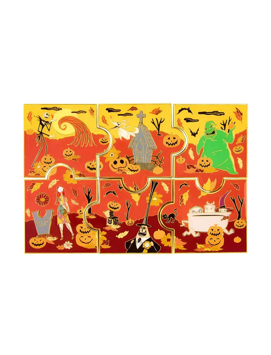 Loungefly Disney The Nightmare Before Christmas Fall Characters Puzzle Blind Box Enamel Pin - BoxLunch Exclusive