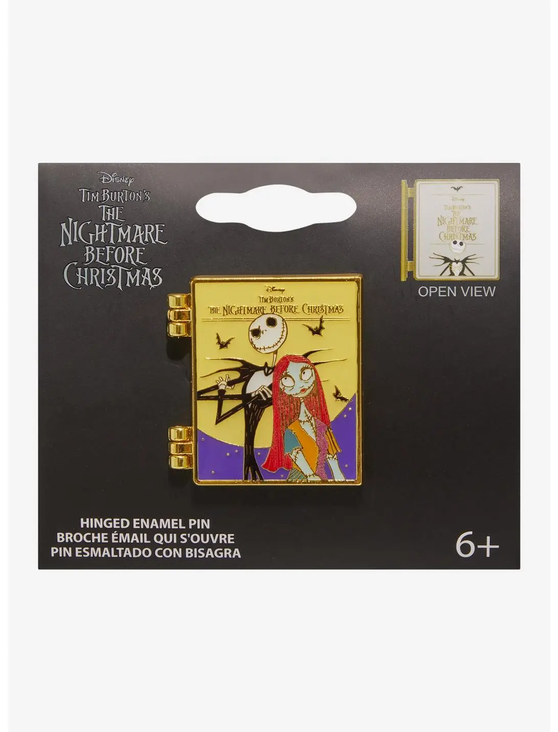 Loungefly Disney The Nightmare Before Christmas Jack & Sally Hinged Enamel Pin — BoxLunch Exclusive