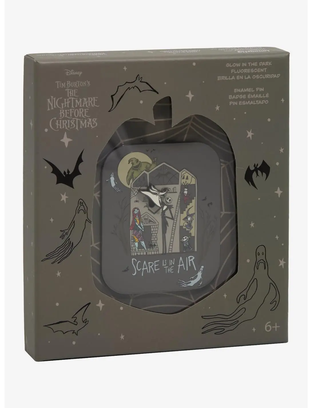 Loungefly Disney The Nightmare Before Christmas Moving Glow-in-the-Dark Limited Edition Enamel Pin - BoxLunch Exclusive