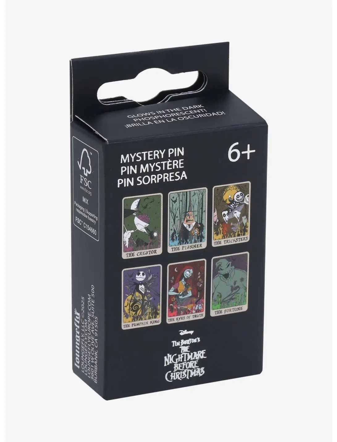 Loungefly Disney The Nightmare Before Christmas Tarot Card Glow-in-the-Dark Blind Box Enamel Pin - BoxLunch Exclusive
