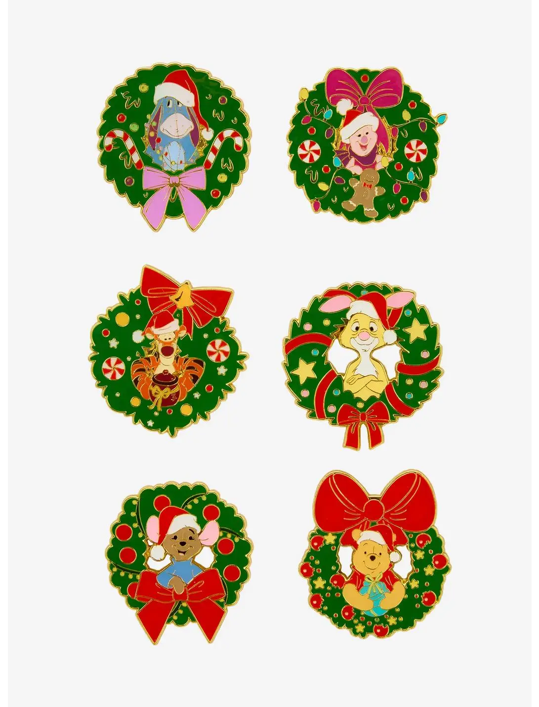 Loungefly Disney Winnie the Pooh Holiday Wreath Blind Box Enamel Pin — BoxLunch Exclusive