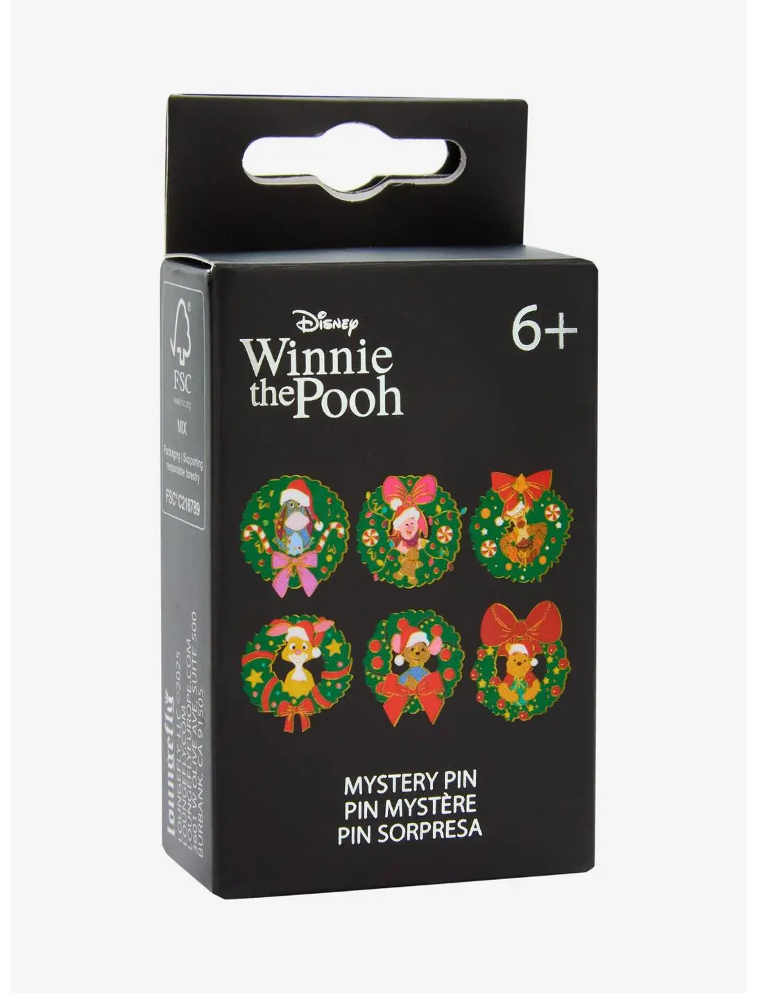 Loungefly Disney Winnie the Pooh Holiday Wreath Blind Box Enamel Pin — BoxLunch Exclusive