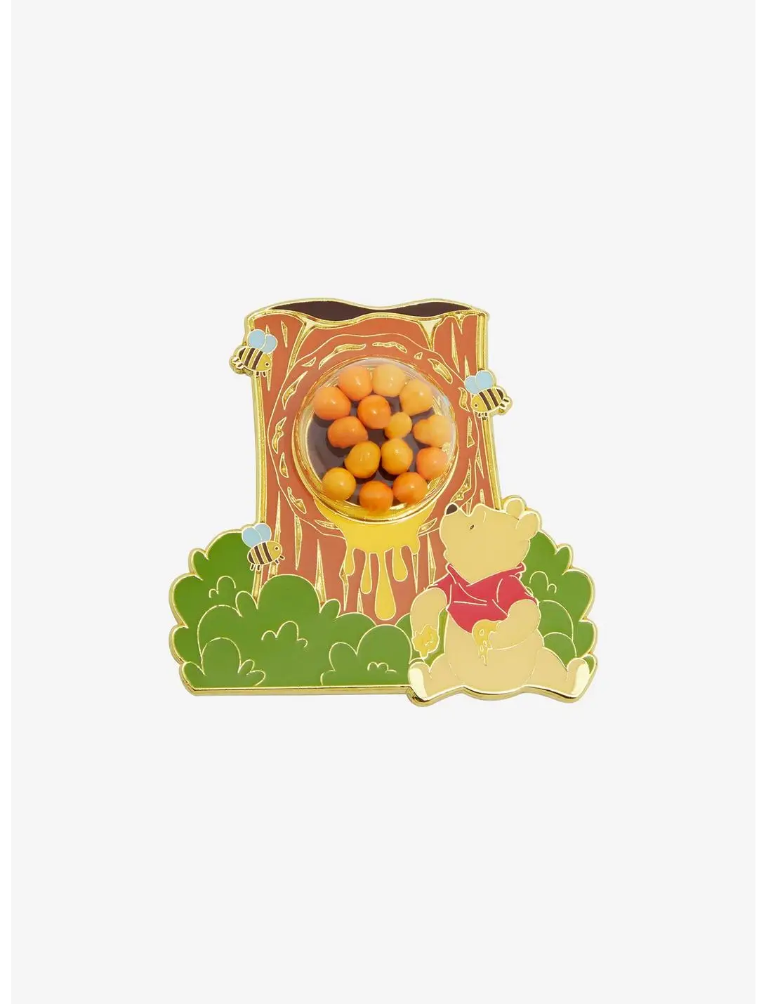 Loungefly Disney Winnie the Pooh Tree Stump Dome Enamel Pin - BoxLunch Exclusive