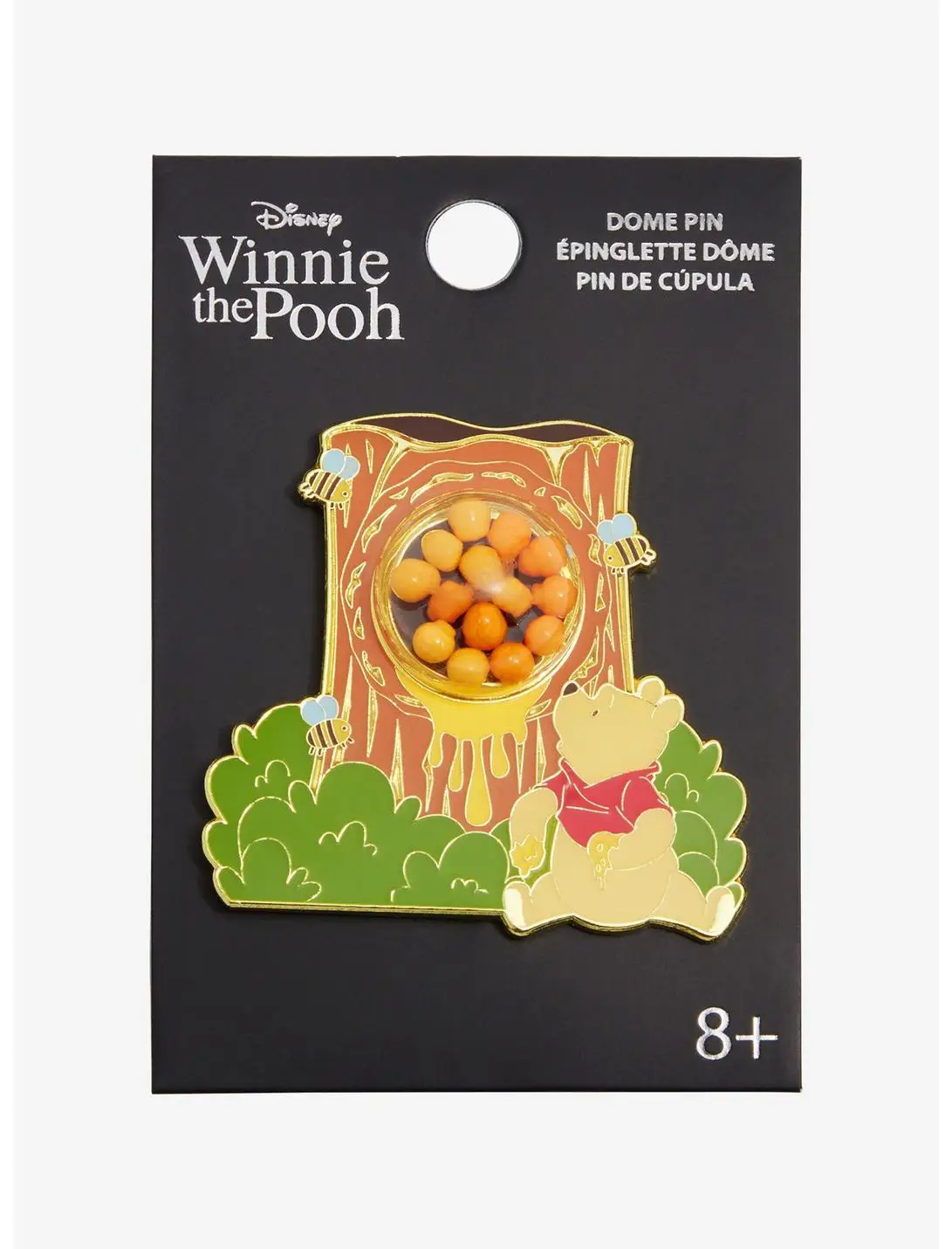 Loungefly Disney Winnie the Pooh Tree Stump Dome Enamel Pin - BoxLunch Exclusive