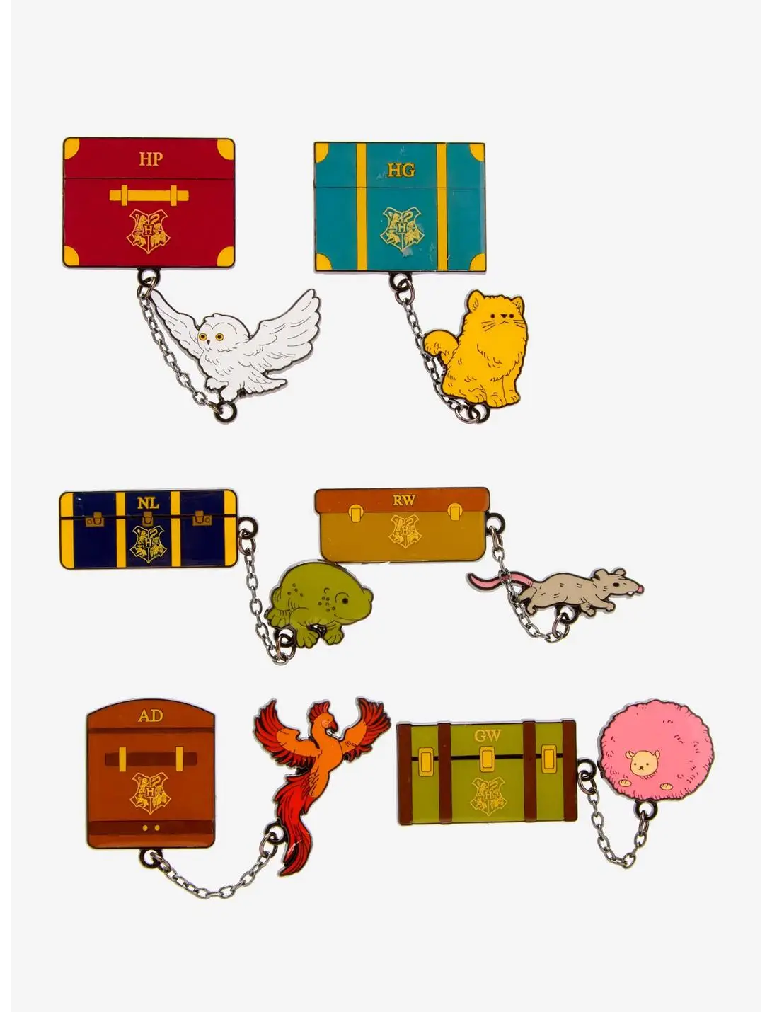 Loungefly Harry Potter Luggage & Pet Dangling Blind Box Enamel Pin Set — BoxLunch Exclusive