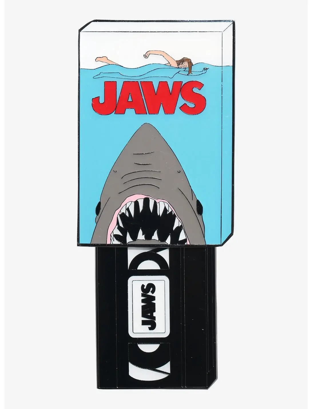 Loungefly Jaws VHS Tape Sliding Enamel Pin - BoxLunch Exclusive