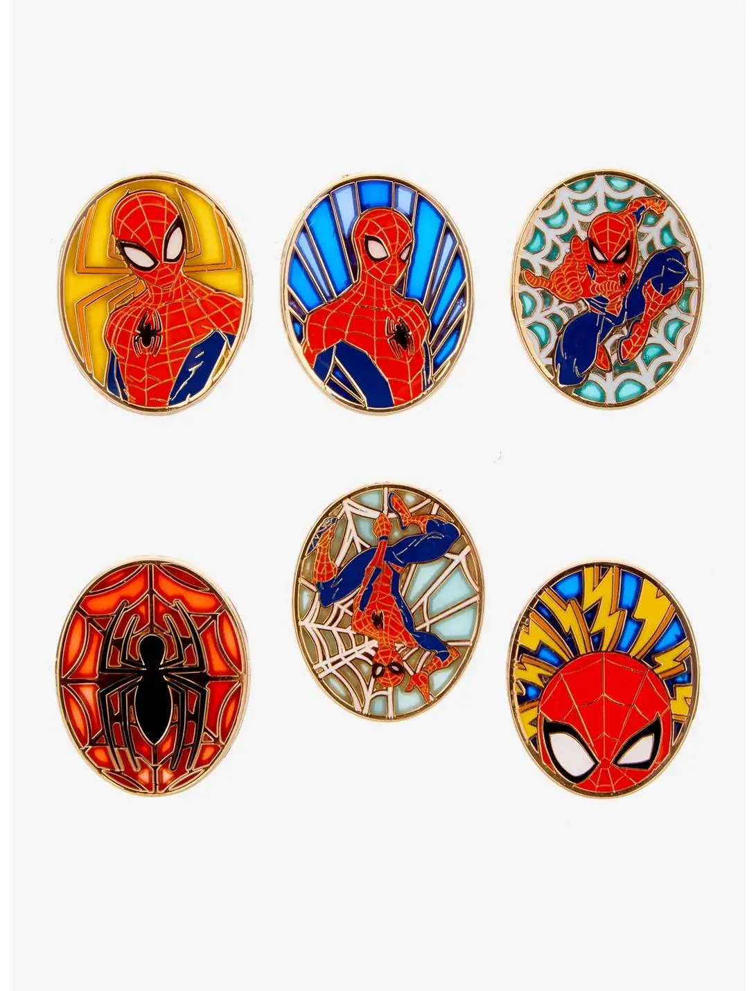Loungefly Marvel Spider-Man Stained Glass Blind Box Enamel Pin — BoxLunch Exclusive