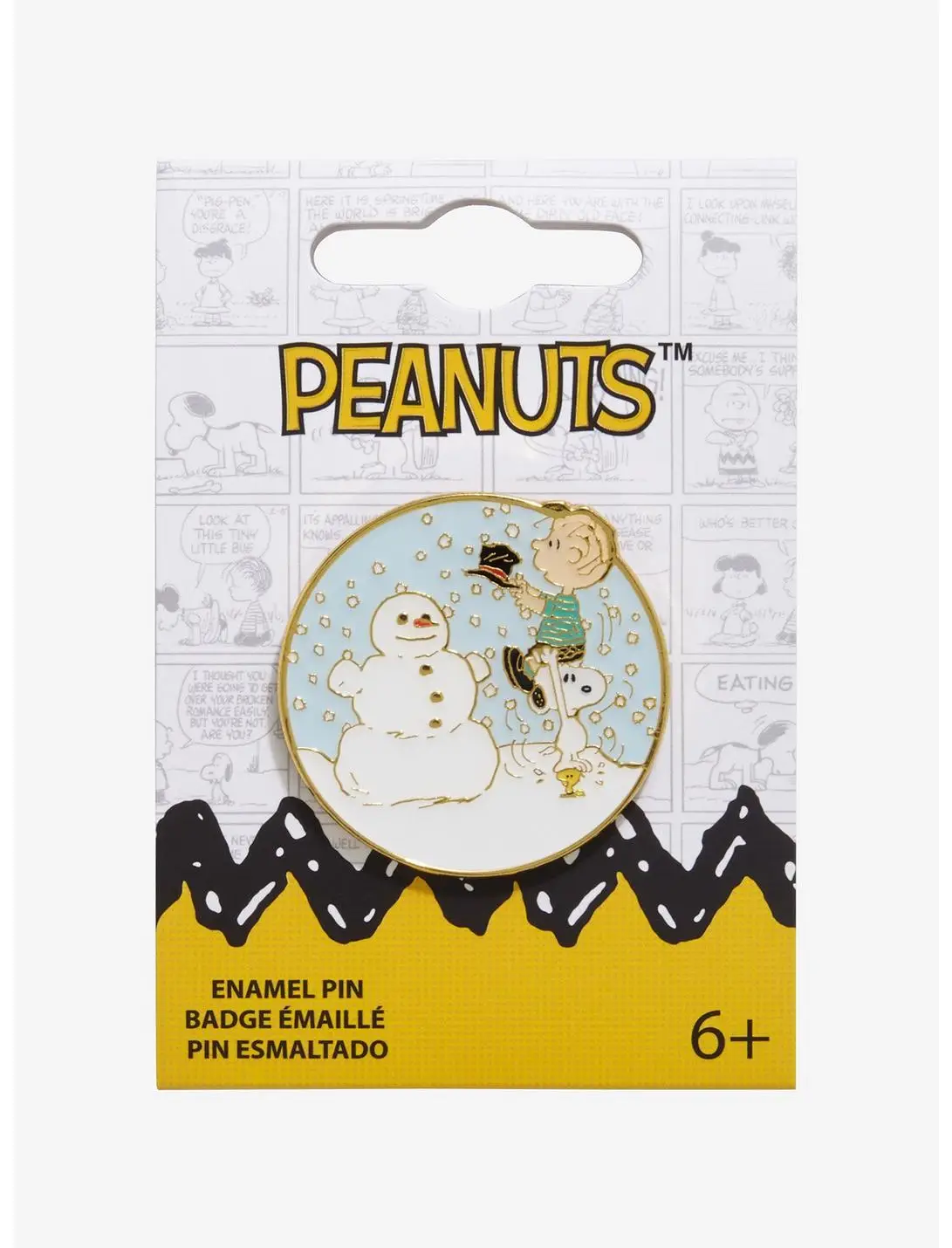 Loungefly Peanuts Linus & Snoopy Snowman Enamel Pin — BoxLunch Exclusive