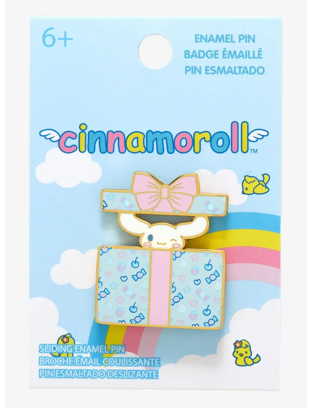 Loungefly Sanrio Cinnamoroll Present Sliding Enamel Pin - BoxLunch Exclusive