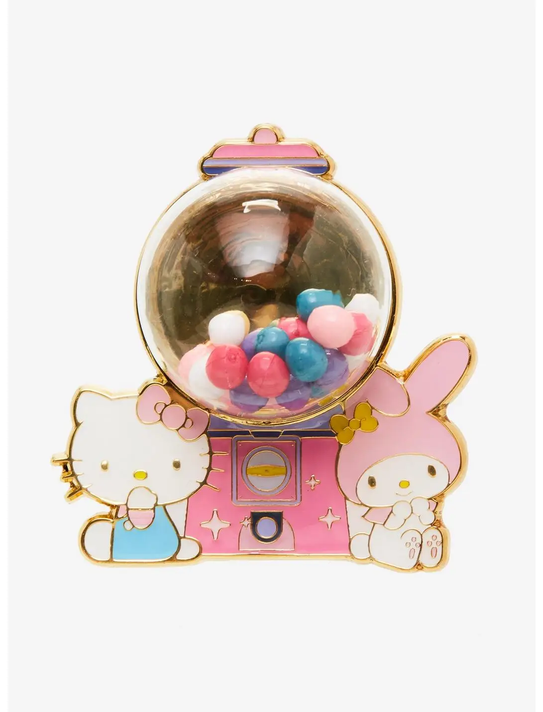Loungefly Sanrio My Melody & Hello Kitty Bubblegum Machine Enamel Pin - BoxLunch Exclusive
