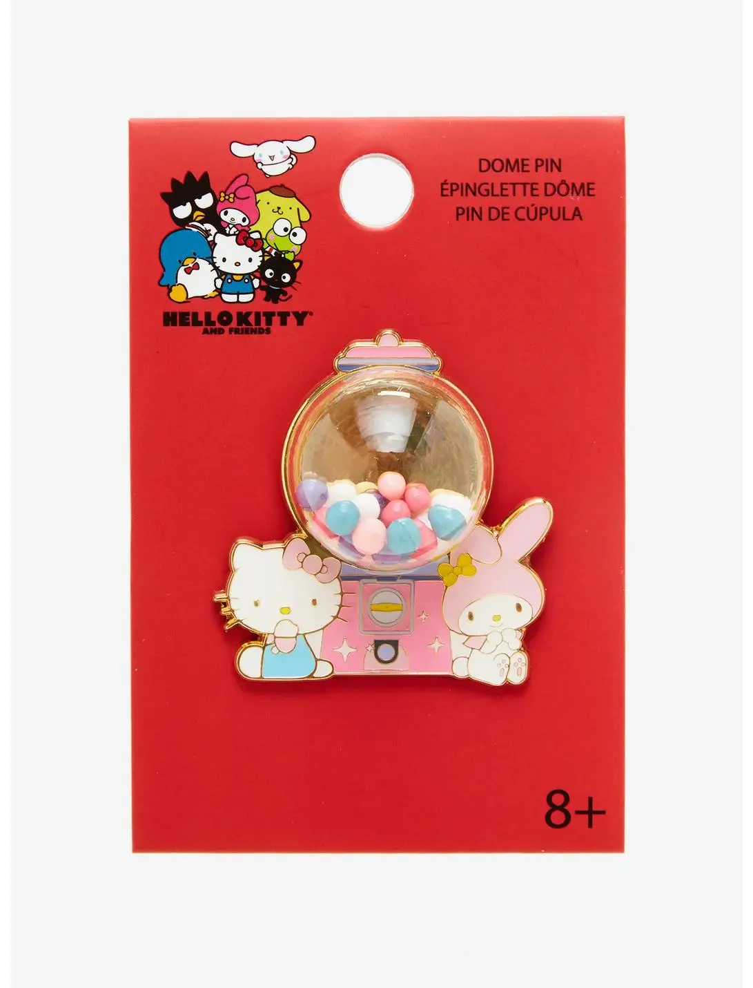 Loungefly Sanrio My Melody & Hello Kitty Bubblegum Machine Enamel Pin - BoxLunch Exclusive