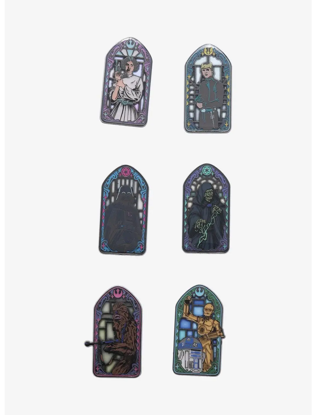 Loungefly Star Wars Stained Glass Portrait Blind Box Enamel Pin - BoxLunch Exclusive