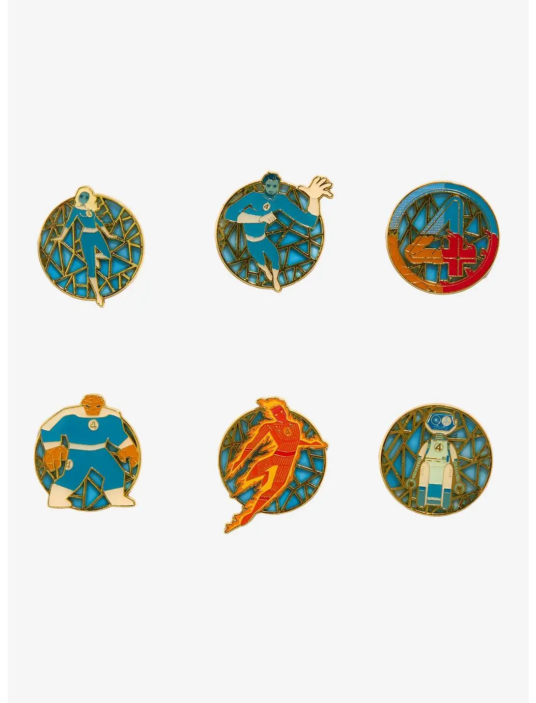 Loungefly The Fantastic Four: First Steps Stained Glass Blind Box Enamel Pin — BoxLunch Exclusive