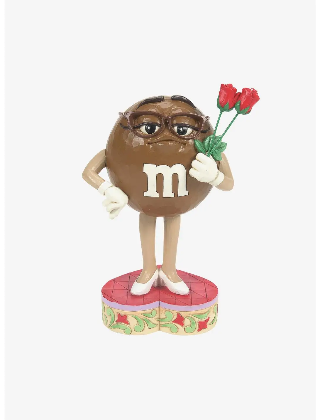 M&M's Brown with Roses Jim Shore Figure