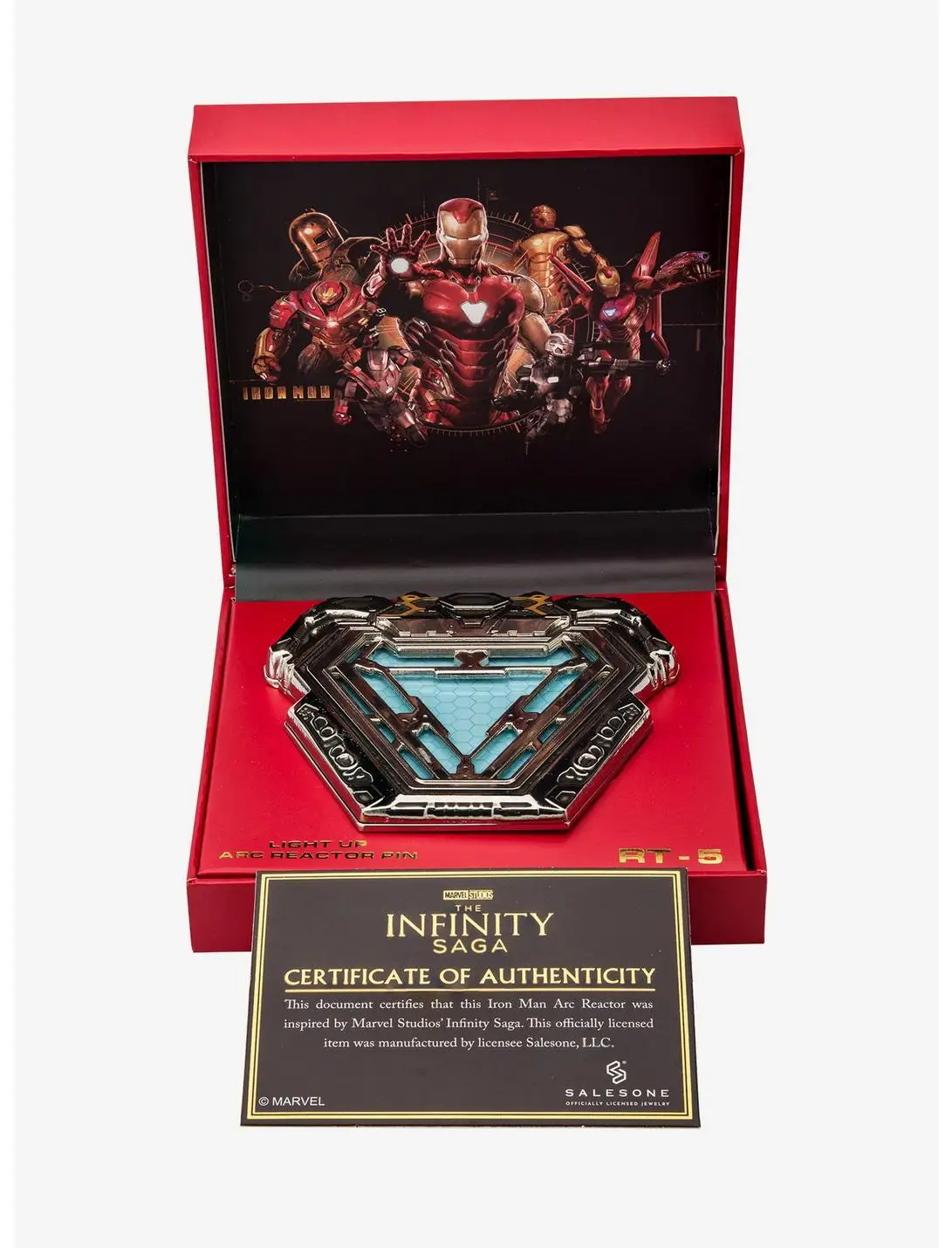 Marvel Avengers Iron Man Light Up Arc Reactor 5 Lapel Pin