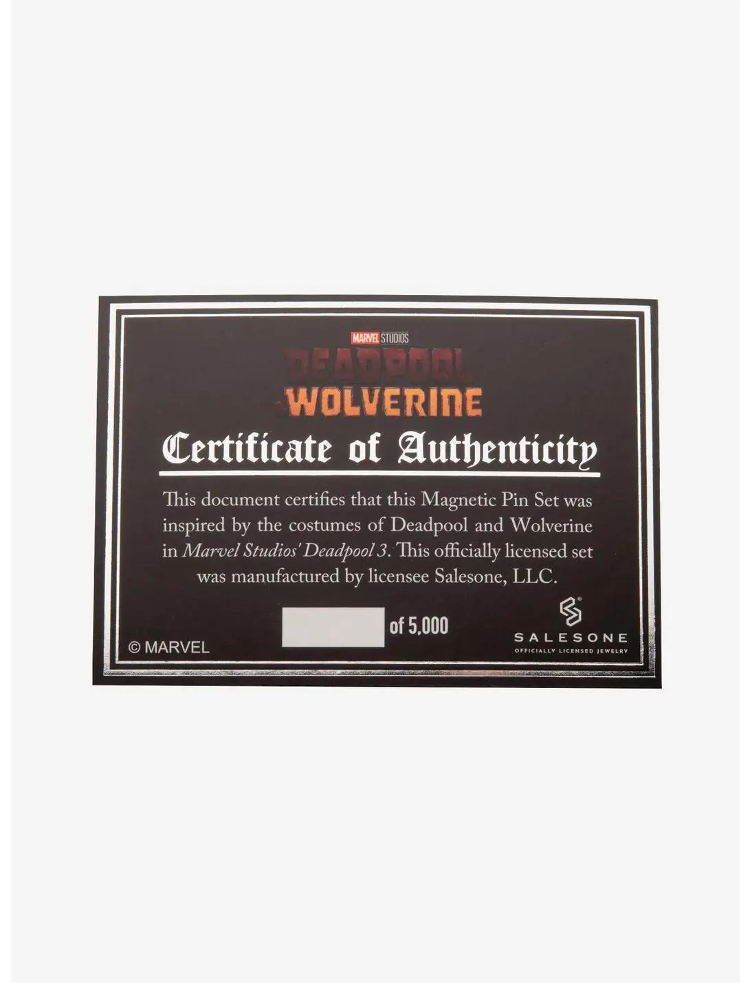 Marvel Deadpool and Wolverine Belt Icon Oversized Pin Set