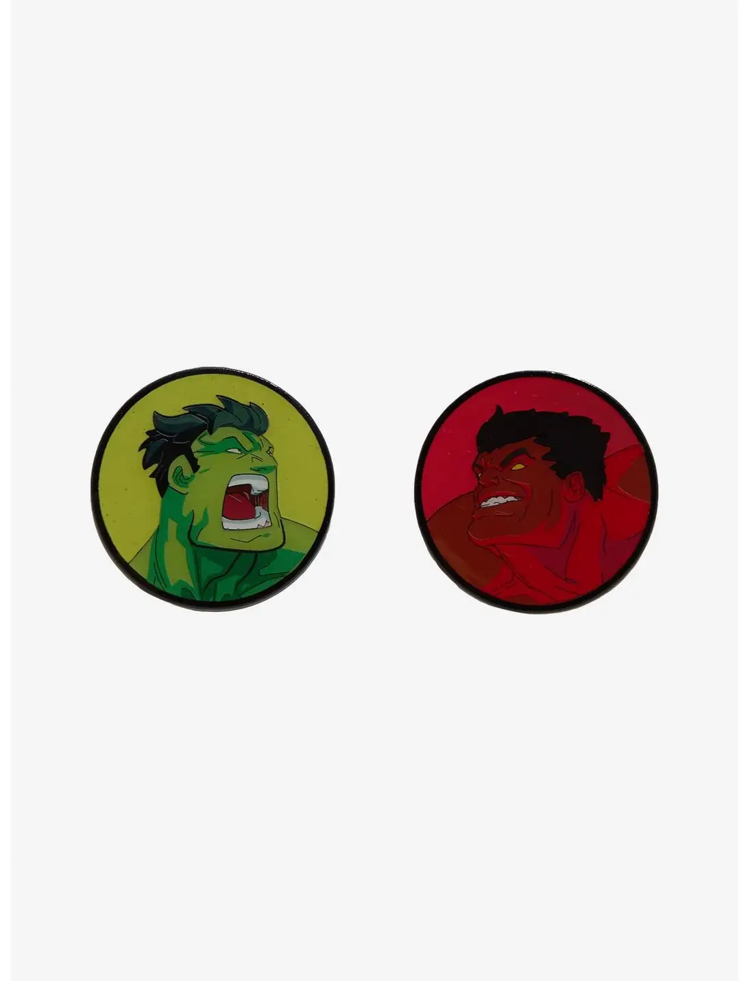 Marvel Red & Green Hulk Glow-in-the-Dark Enamel Pin Set