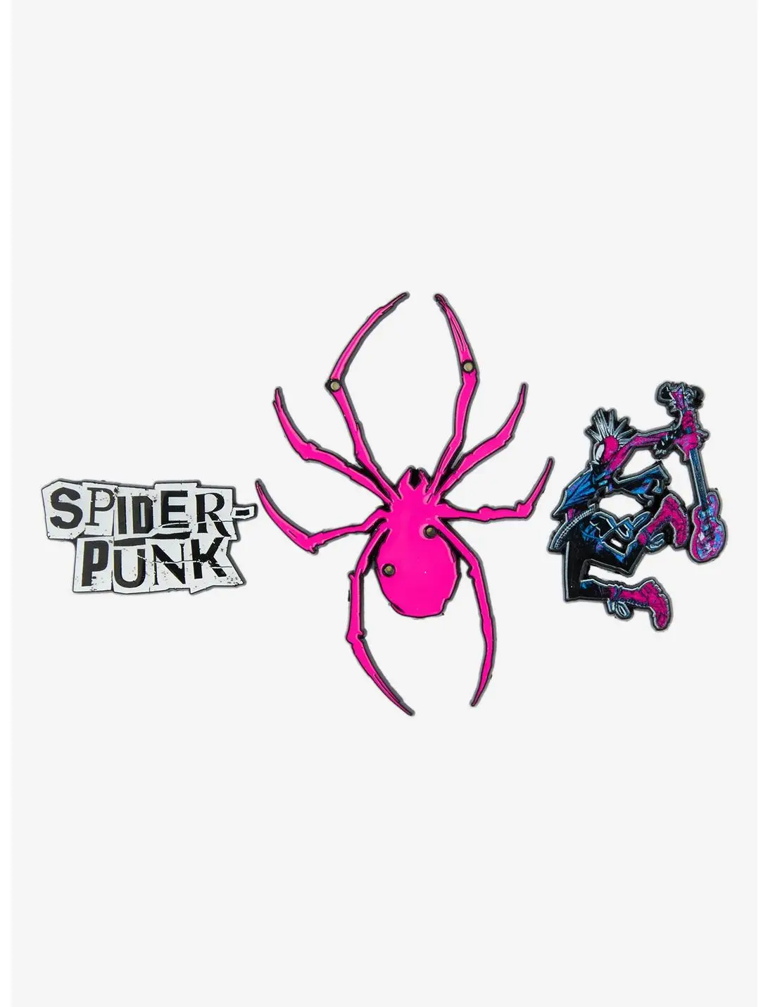 Marvel Spider-Man: Across the Spider-Verse Spider-Punk Multi-Piece Enamel Pin Set - BoxLunch Exclusive