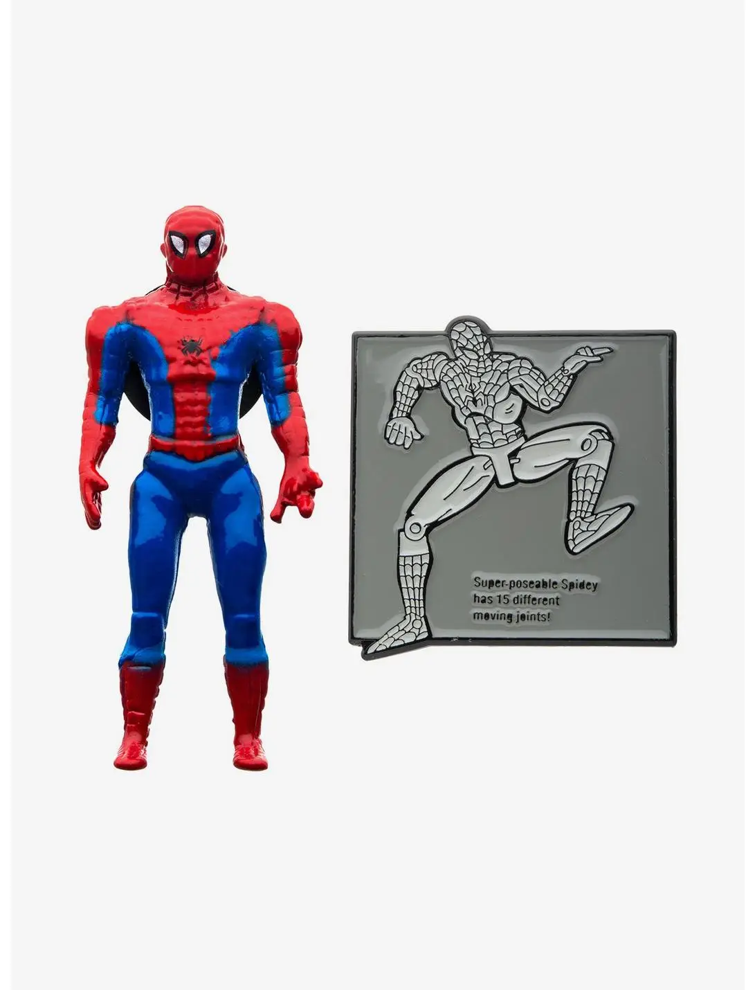 Marvel Spider-Man Retro Action Figure 80 Years Enamel Pin Set