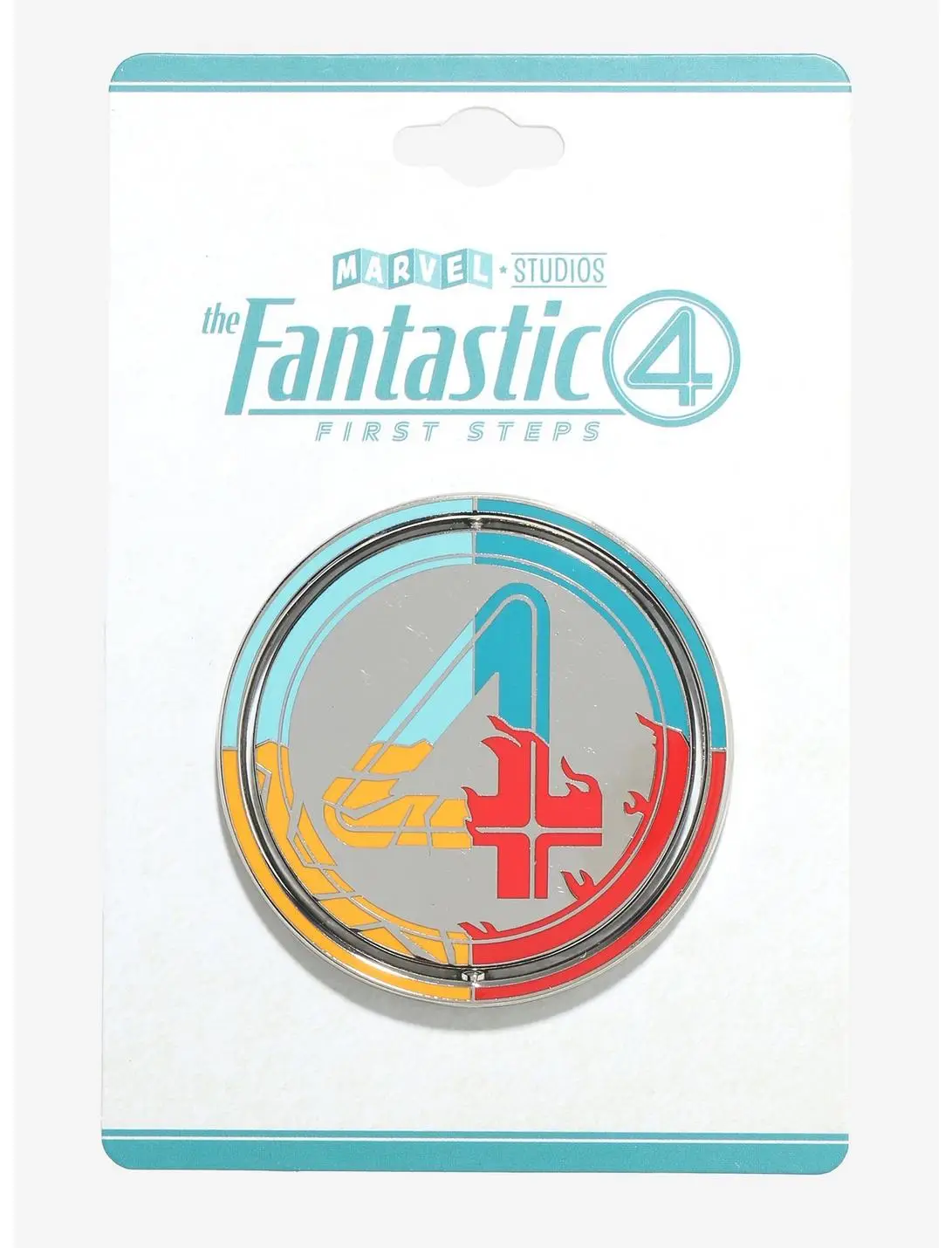 Marvel The Fantastic Four: First Steps Spinning Logo Enamel Pin - BoxLunch Exclusive