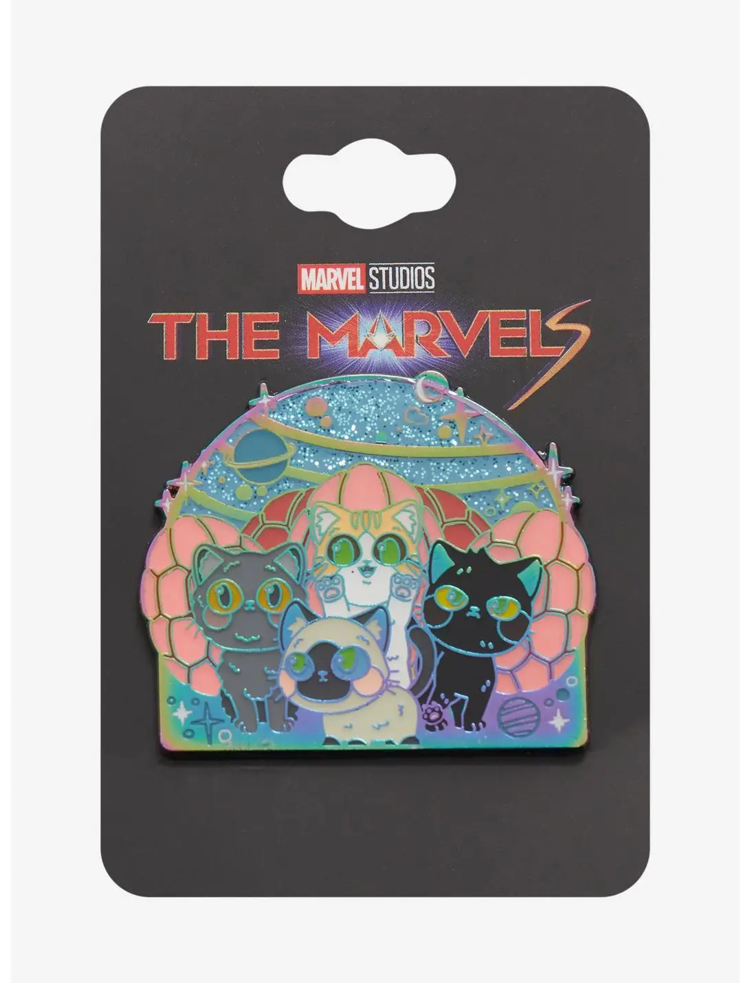 Marvel The Marvels Flerkittens Glitter Enamel Pin - BoxLunch Exclusive