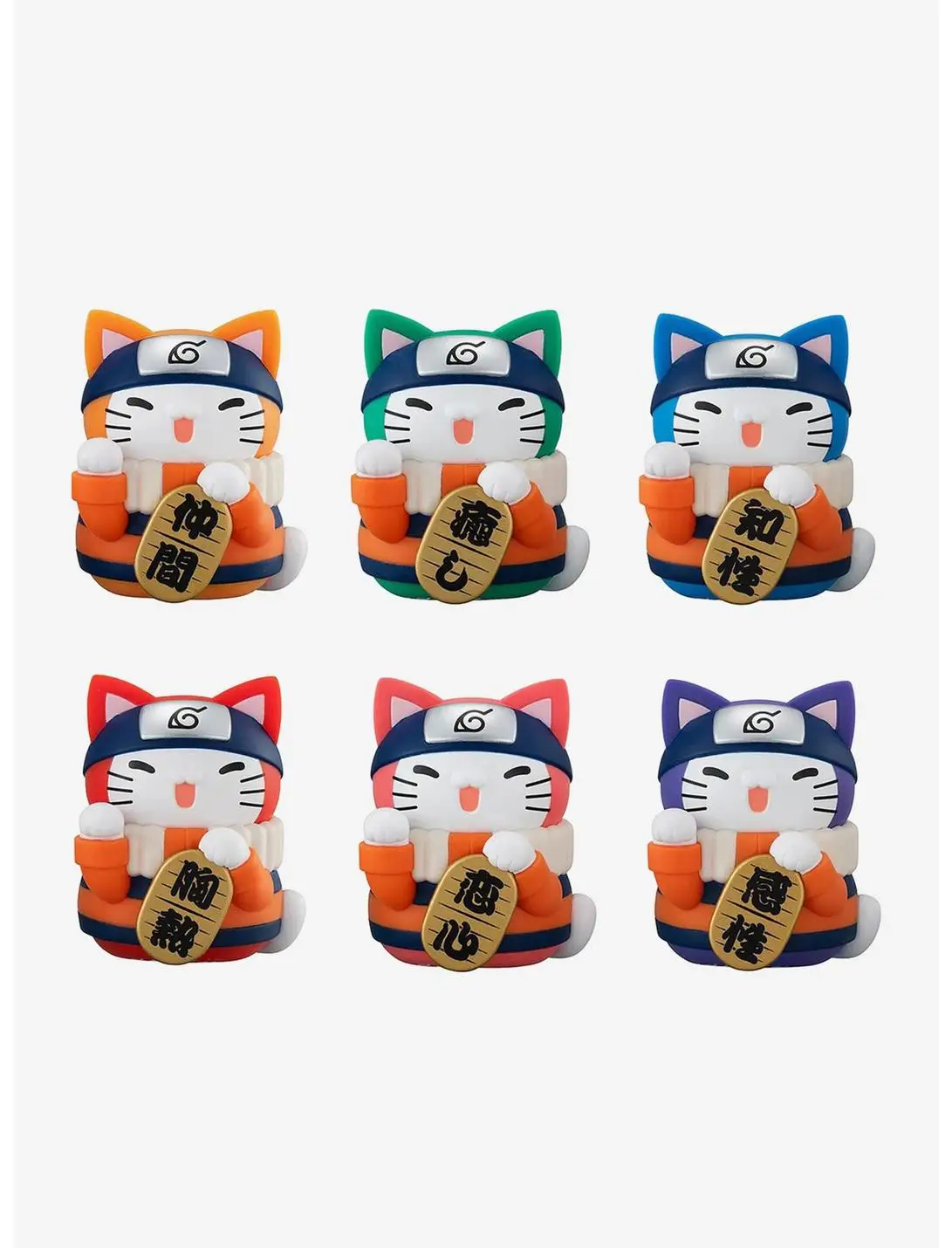 Megahouse Naruto Shippuden Nyaruto! Mega Cat Project Colorful Fortune Cat Blind Box Figure