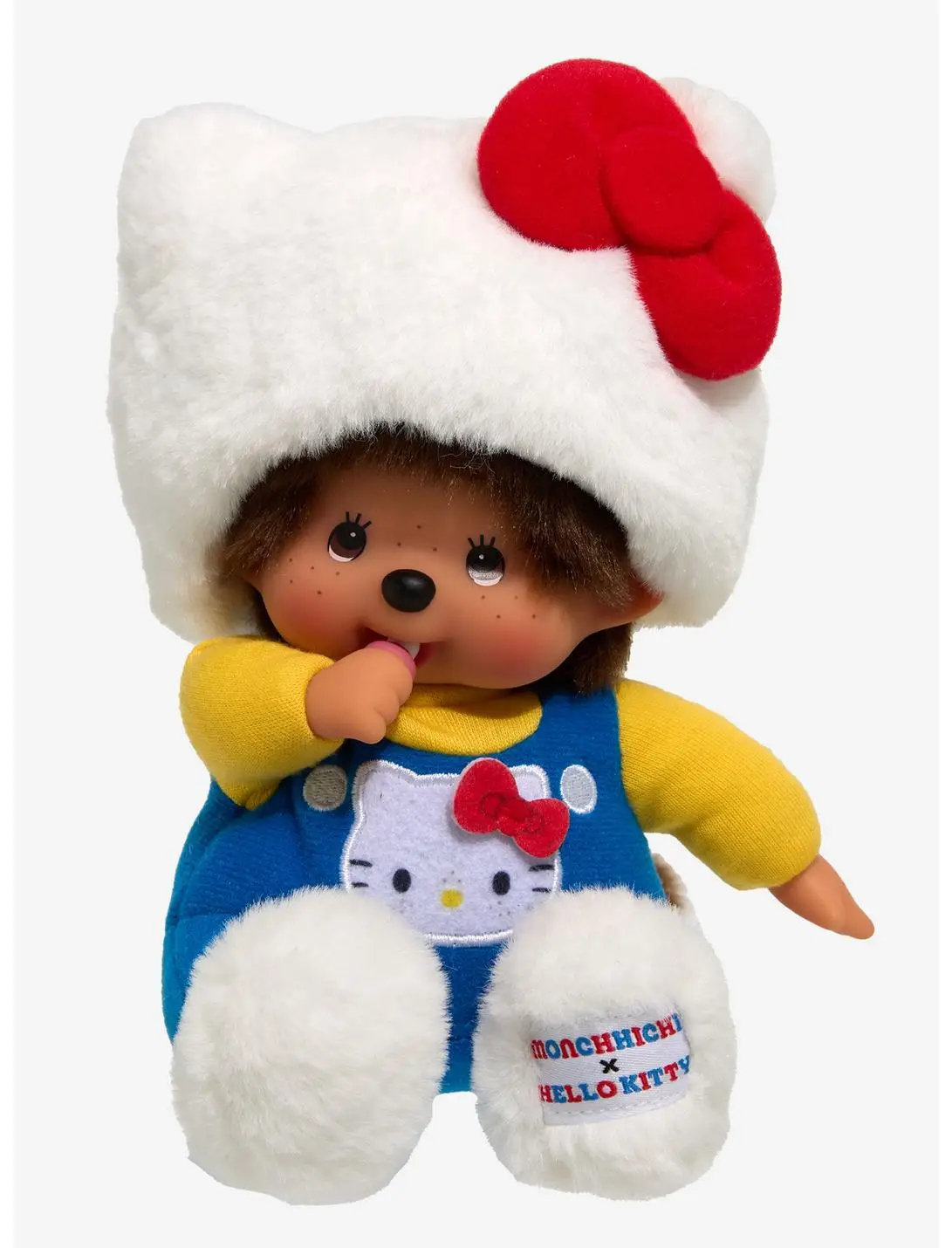 Monchhichi x Sanrio Hello Kitty Overalls 7 Inch Plush