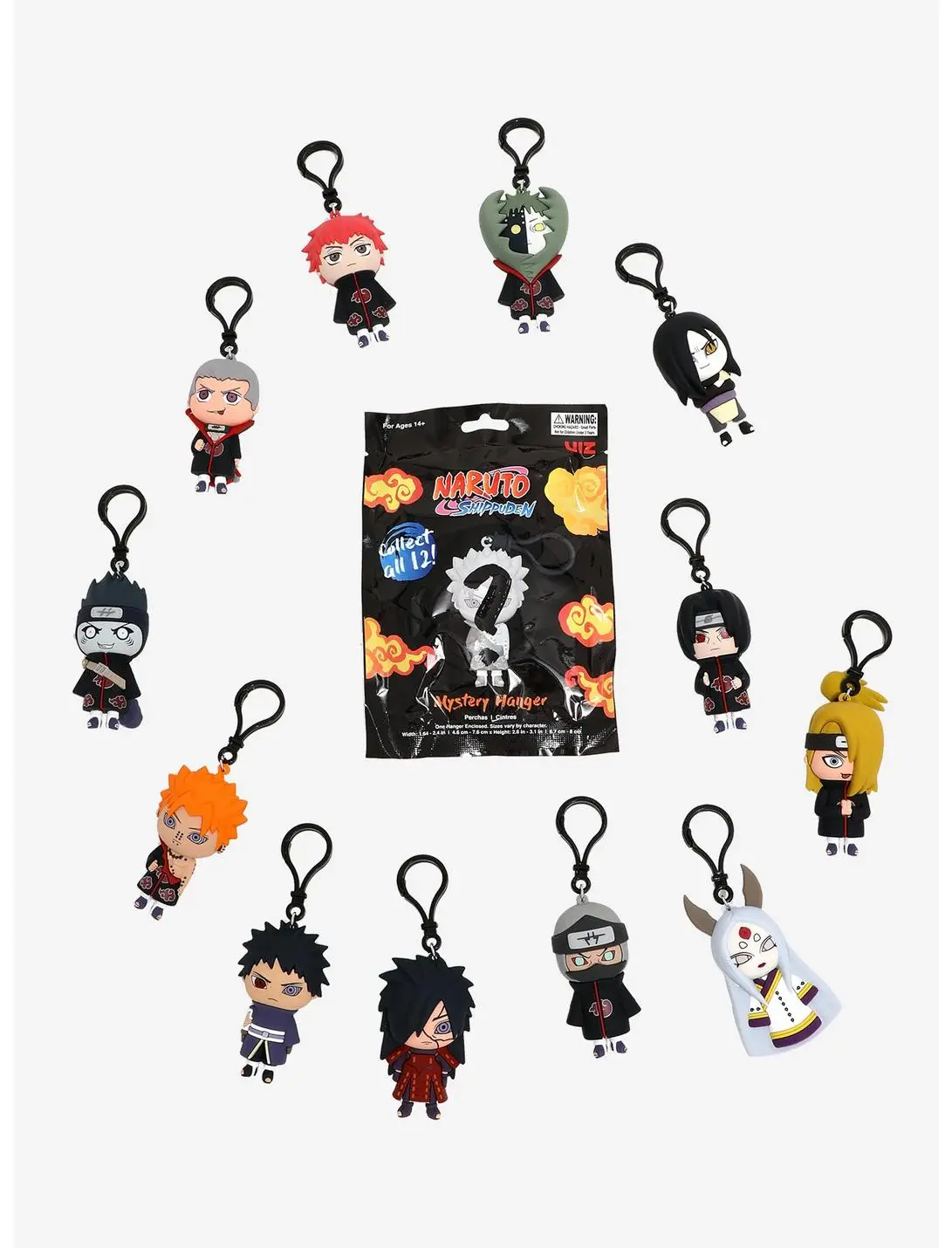 Naruto Shippuden Characters Blind Bag Figural Bag Clip