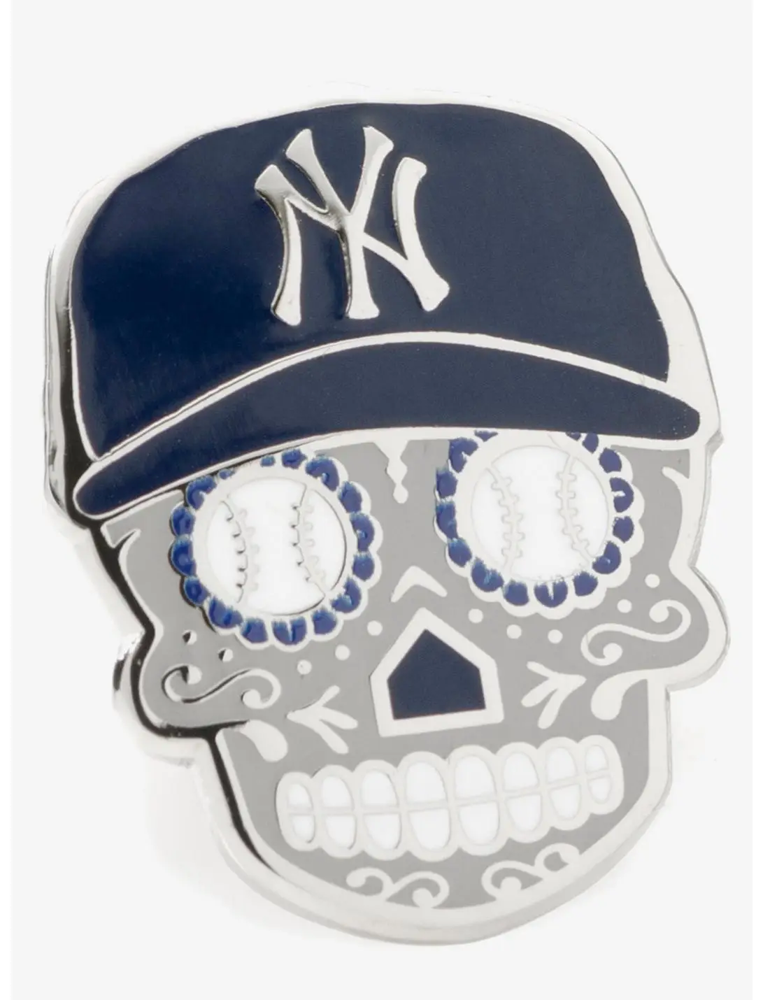 New York Yankees Sugar Skull Lapel Pin
