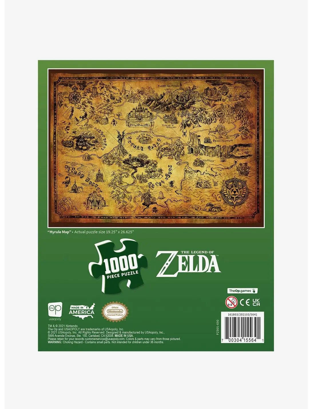 Nintendo The Legend of Zelda Map of Hyrule 1,000 Piece Puzzle
